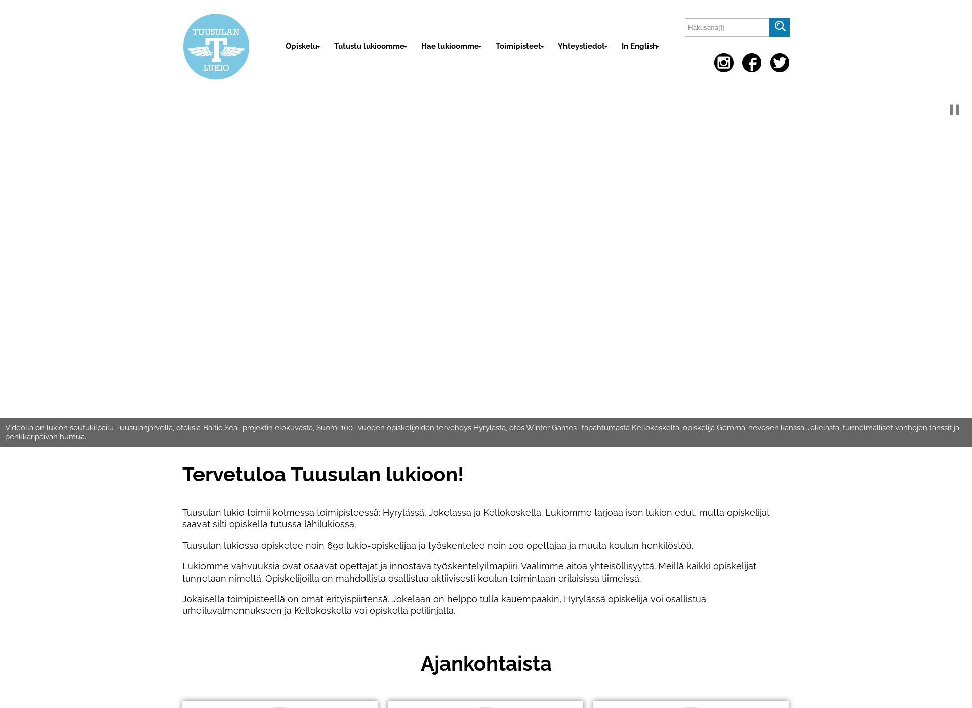 Screenshot for tuusulanlukio.fi