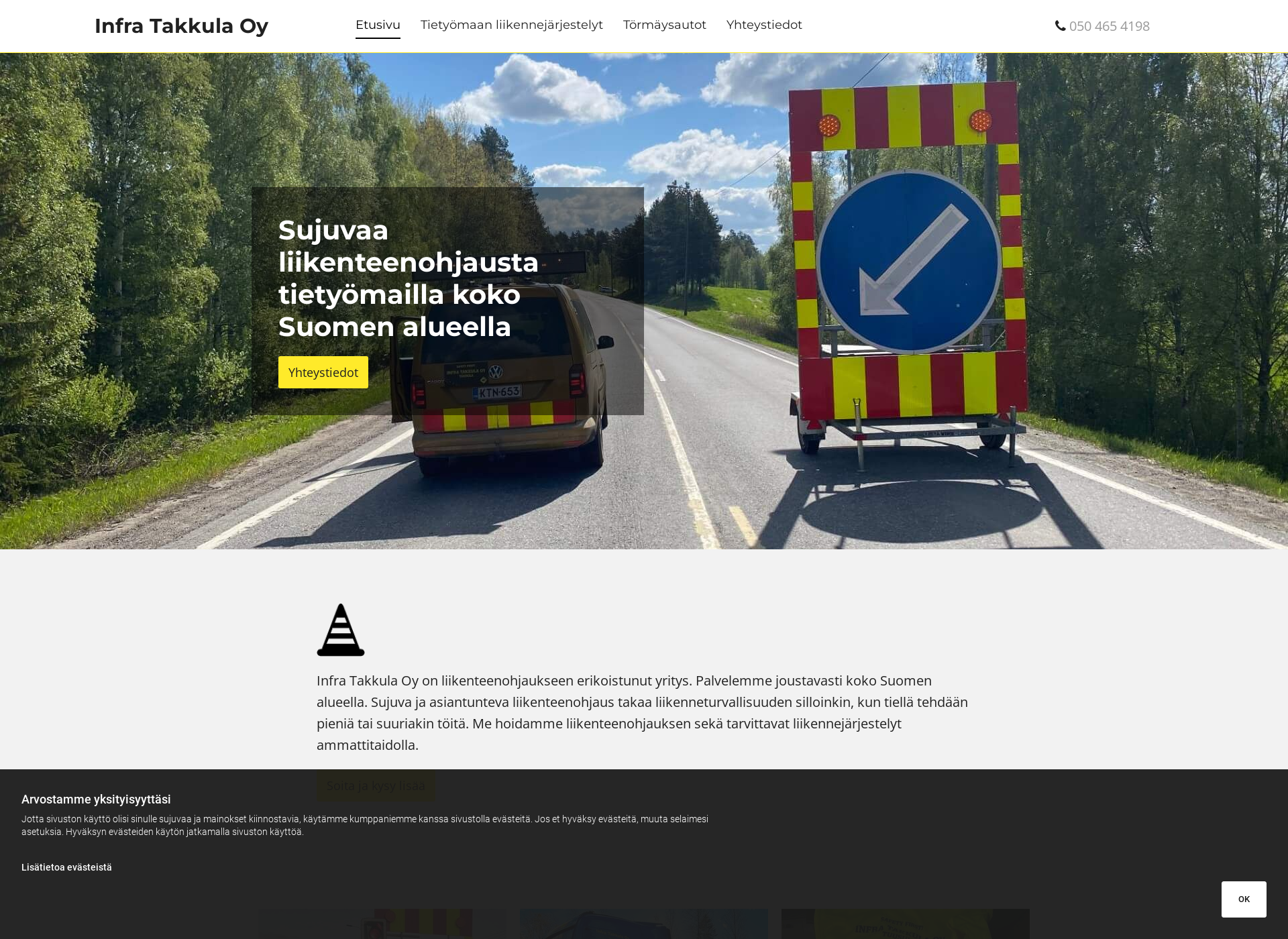 Skärmdump för tuusulantaksi.fi