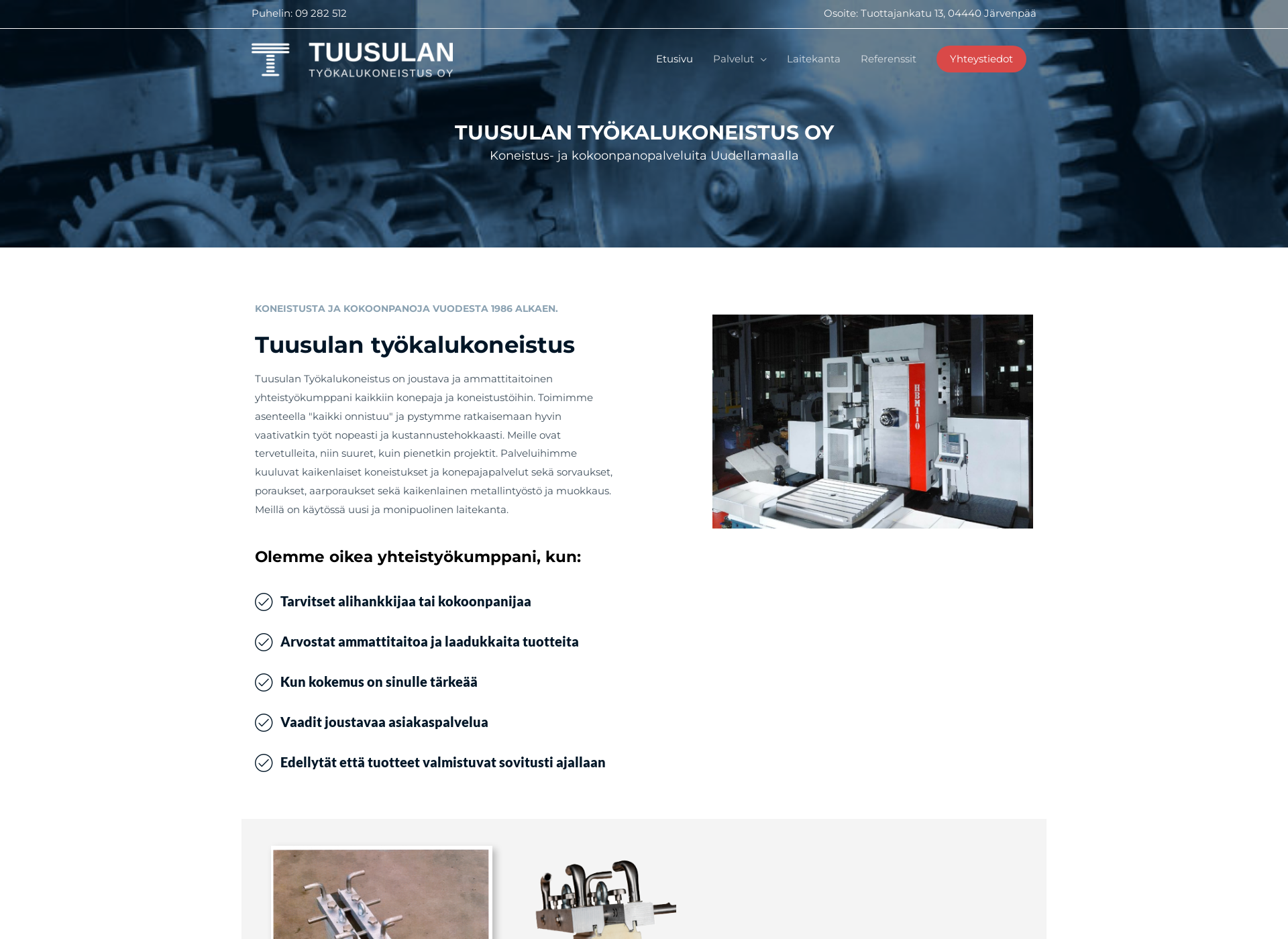 Screenshot for tuusulanttk.fi