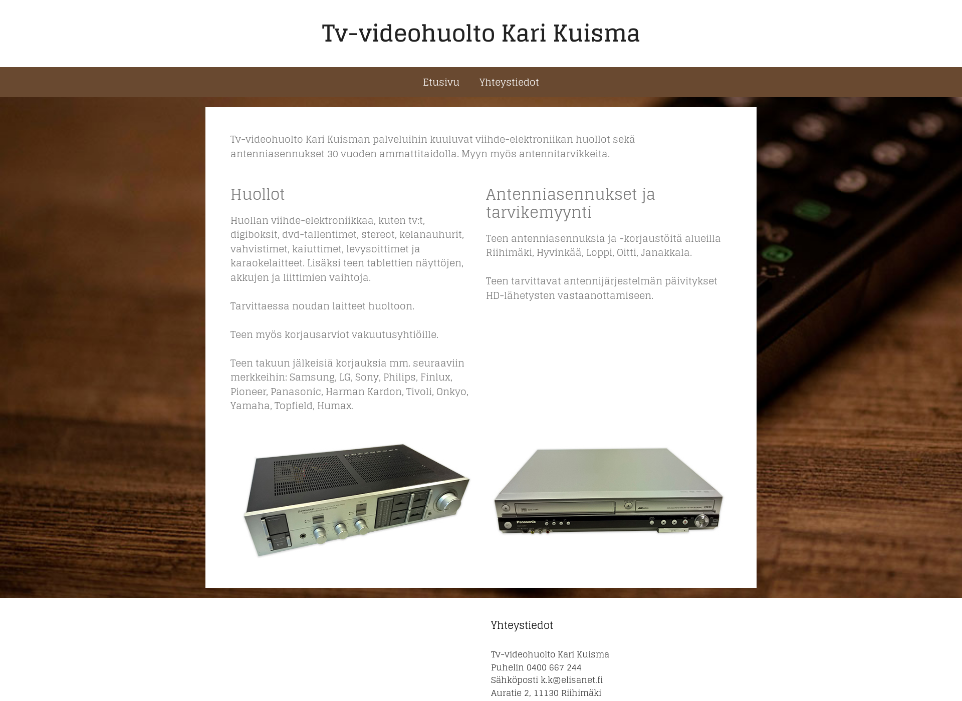 Screenshot for tvhuoltokuisma.fi