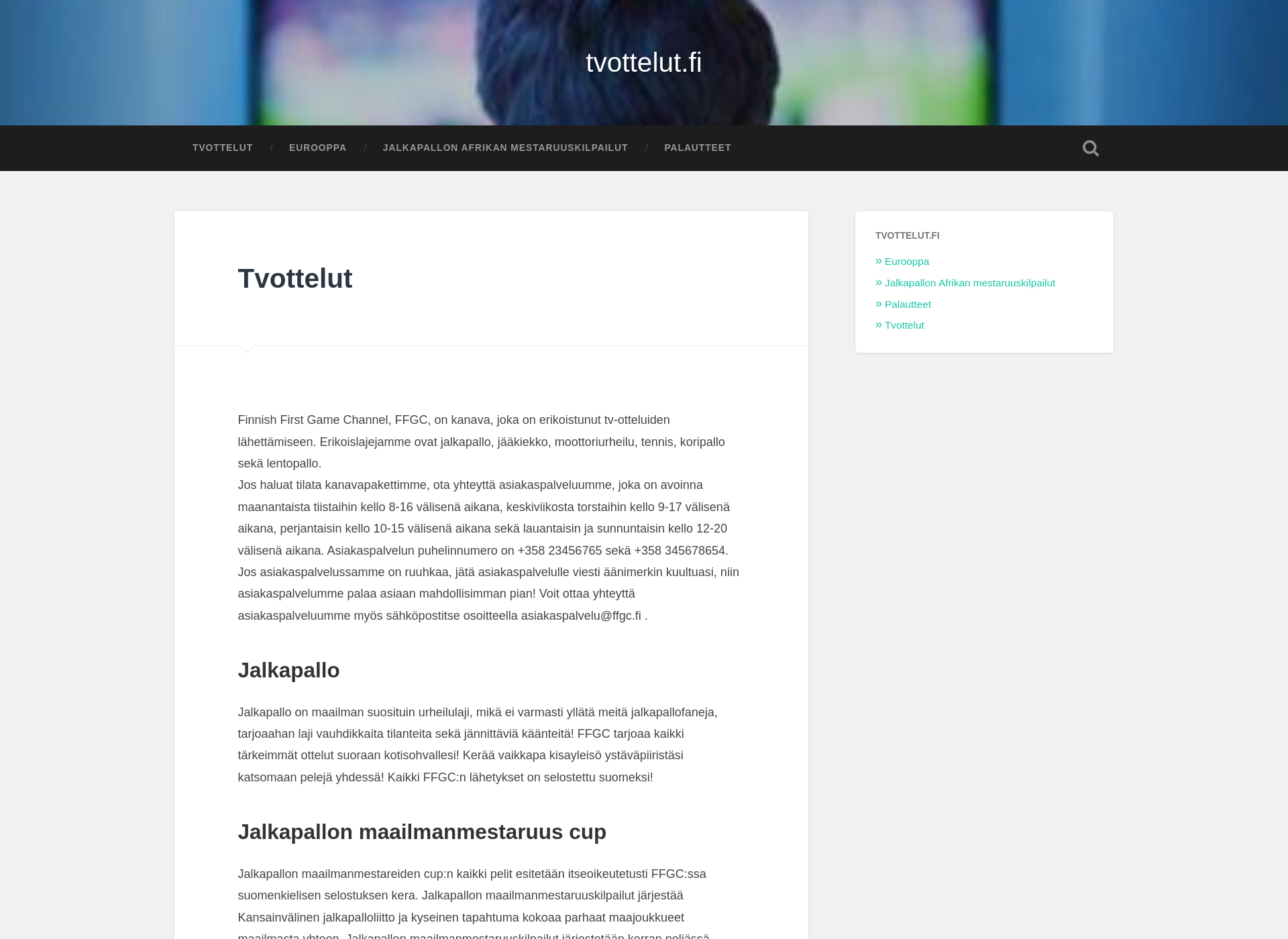 Screenshot for tvottelut.fi