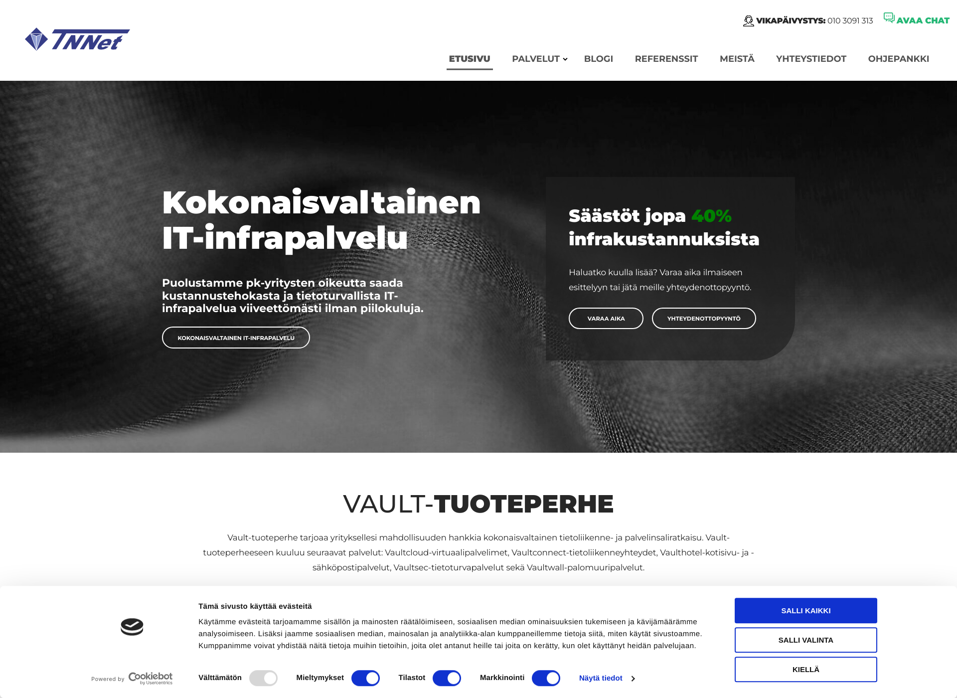 Screenshot for tvpnet.fi