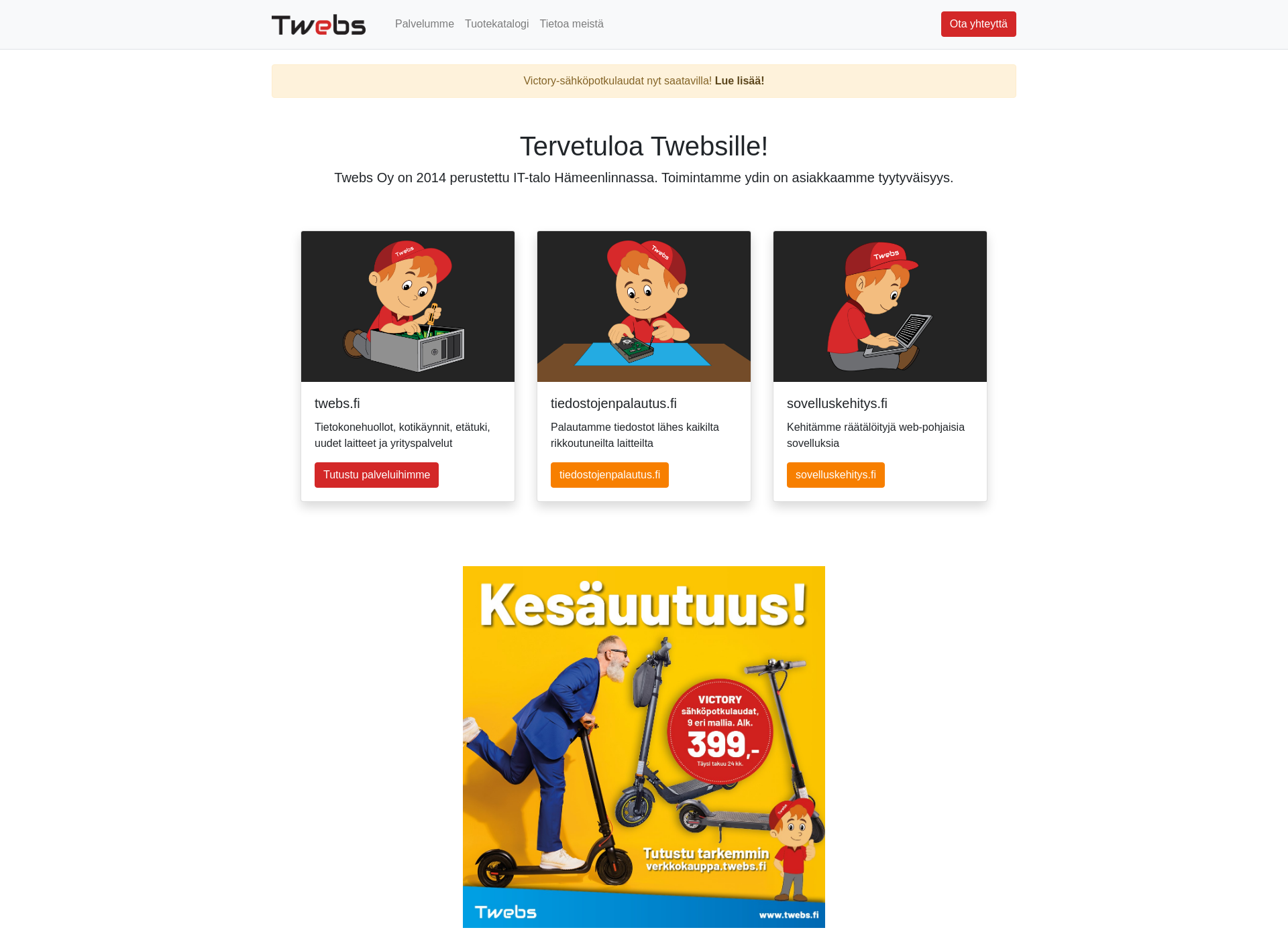 Screenshot for twebs.fi