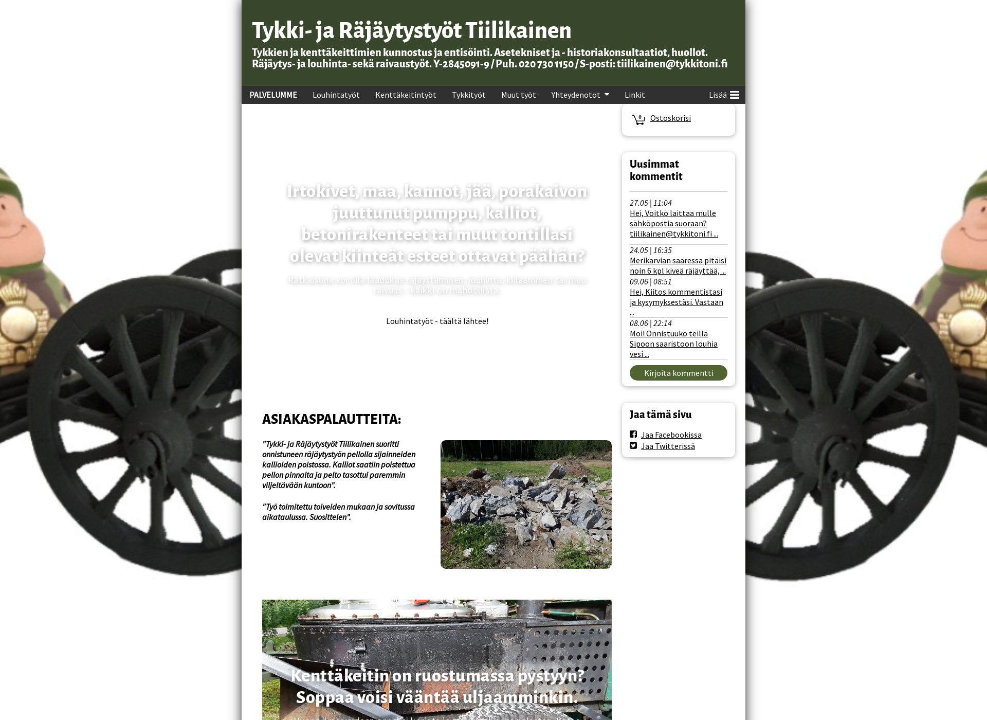 Skärmdump för tykkitoni.fi