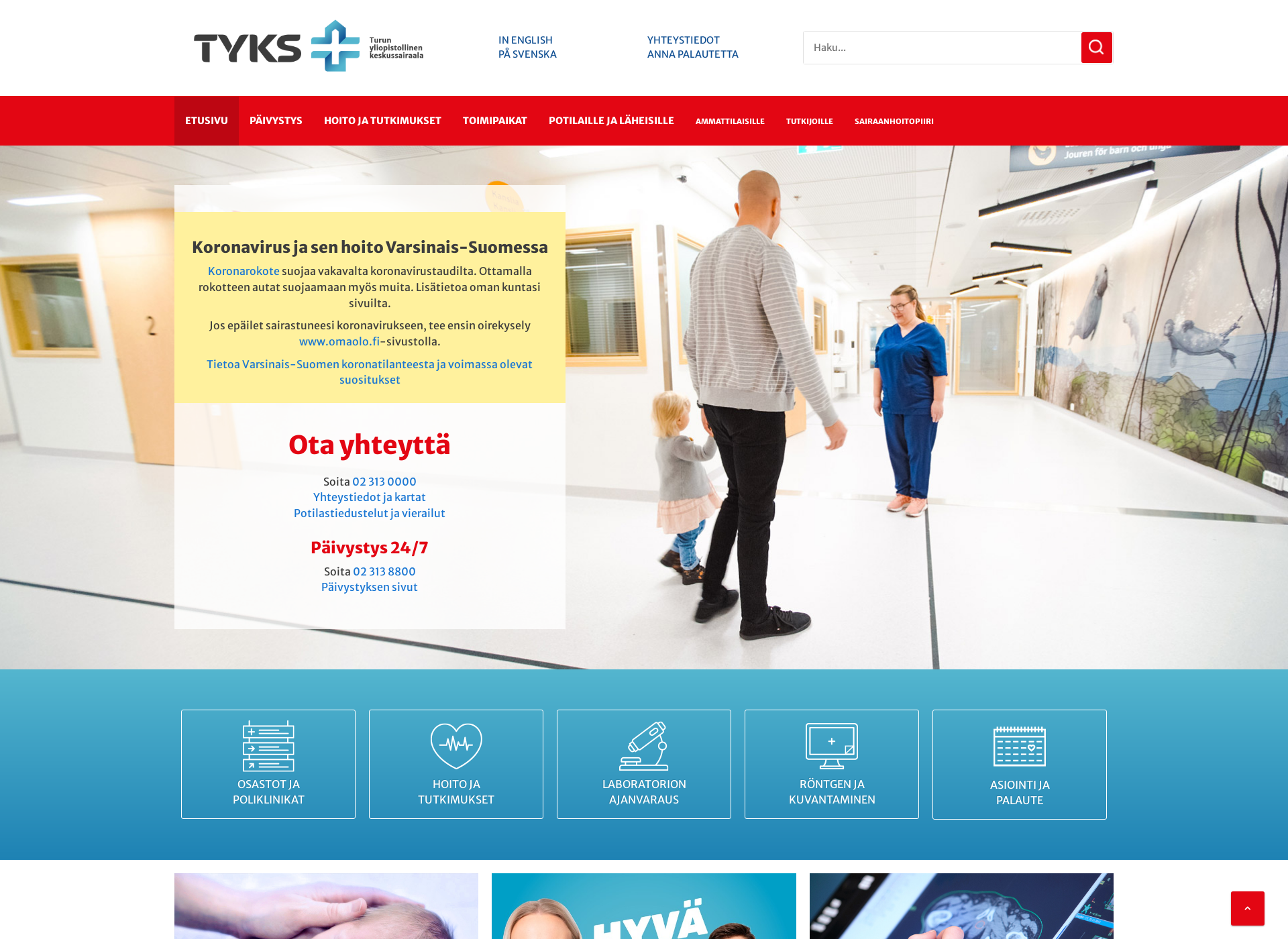 Screenshot for tyks.fi