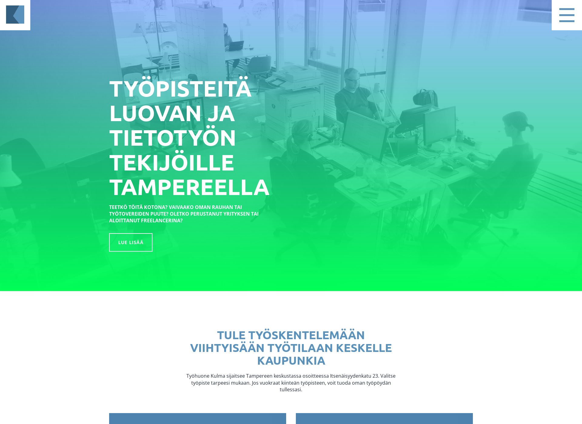Skärmdump för tyohuonekulma.fi