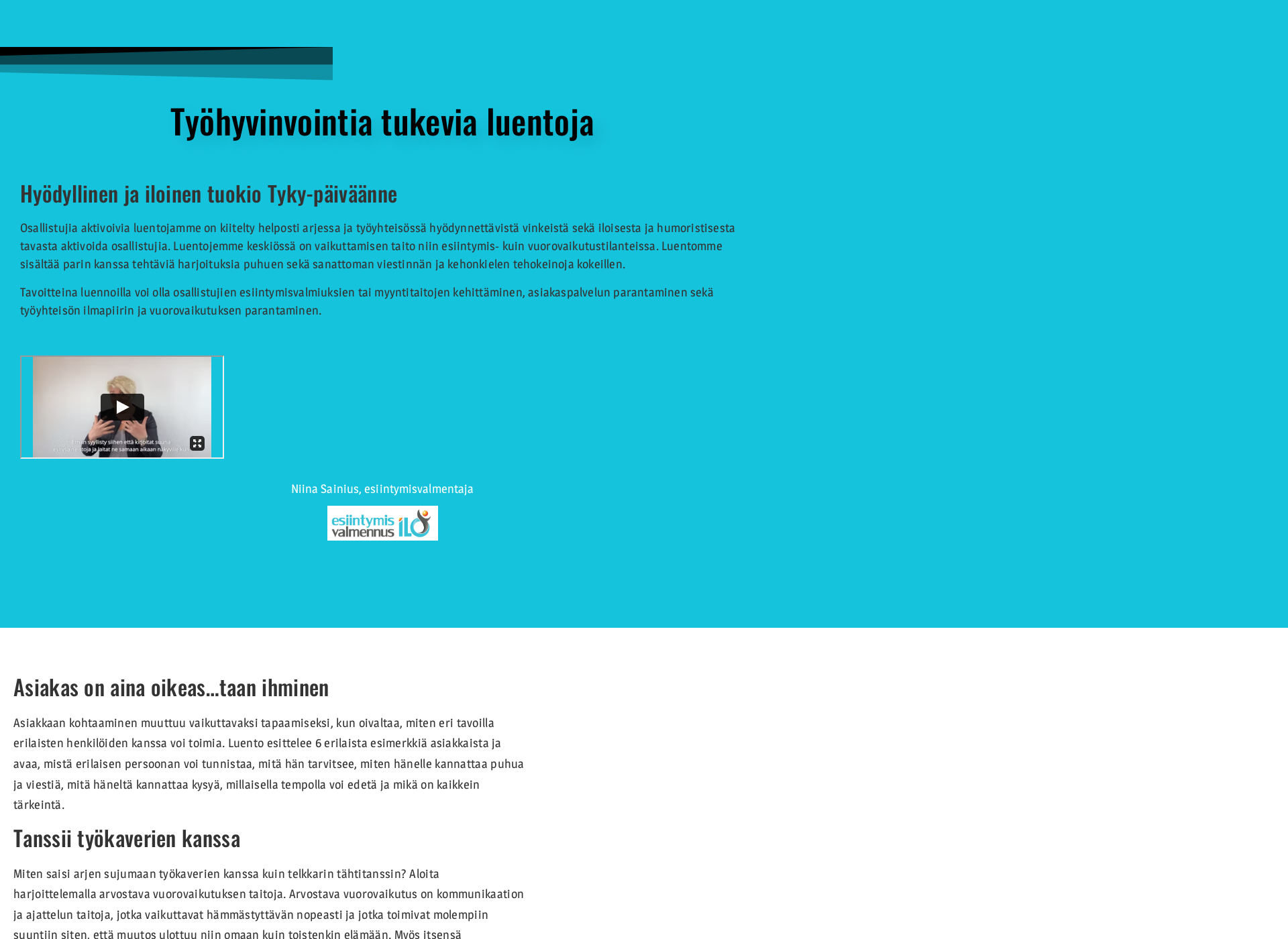 Screenshot for tyohyvinvointiluennot.fi
