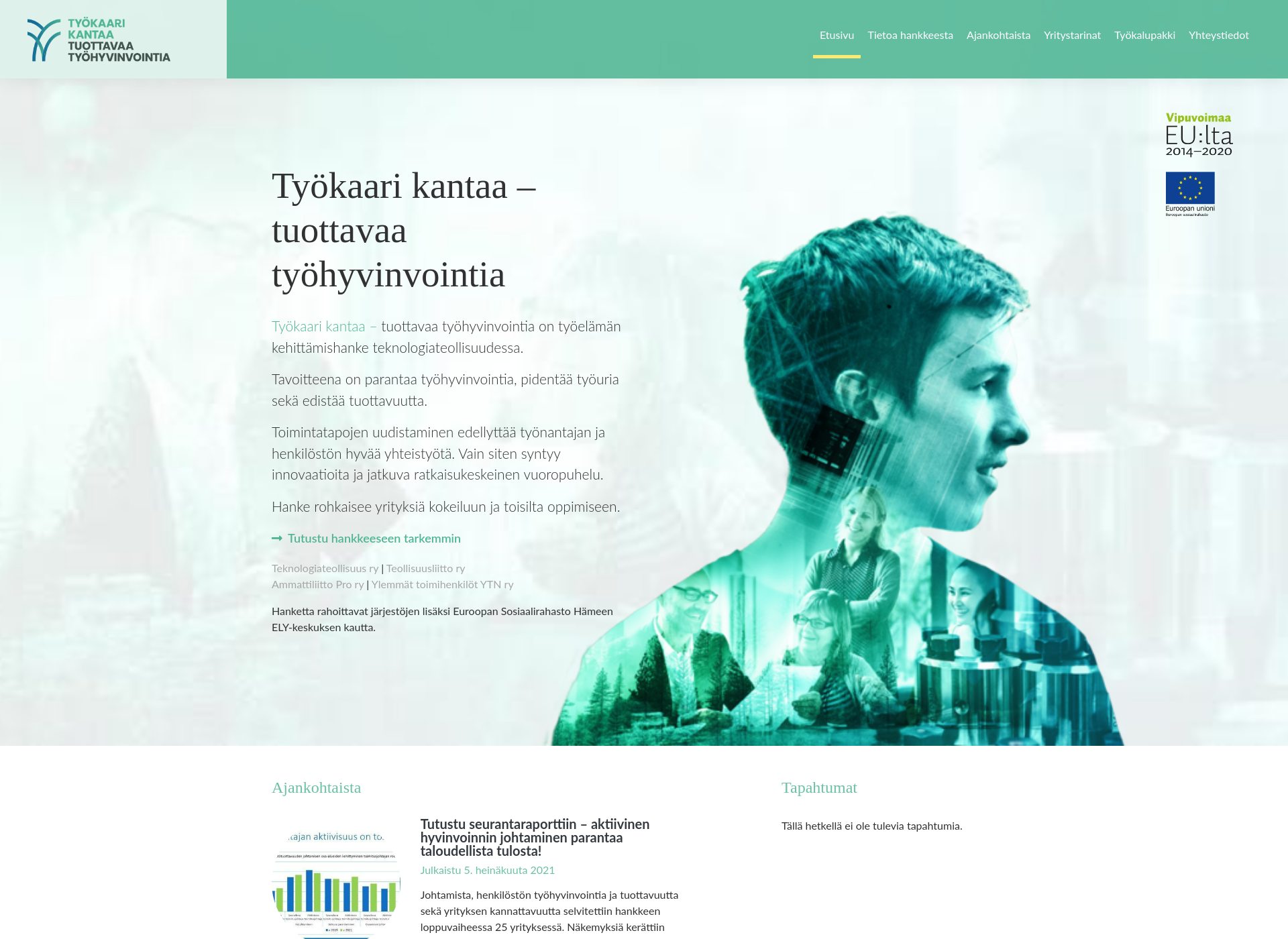 Skärmdump för tyokaari.fi