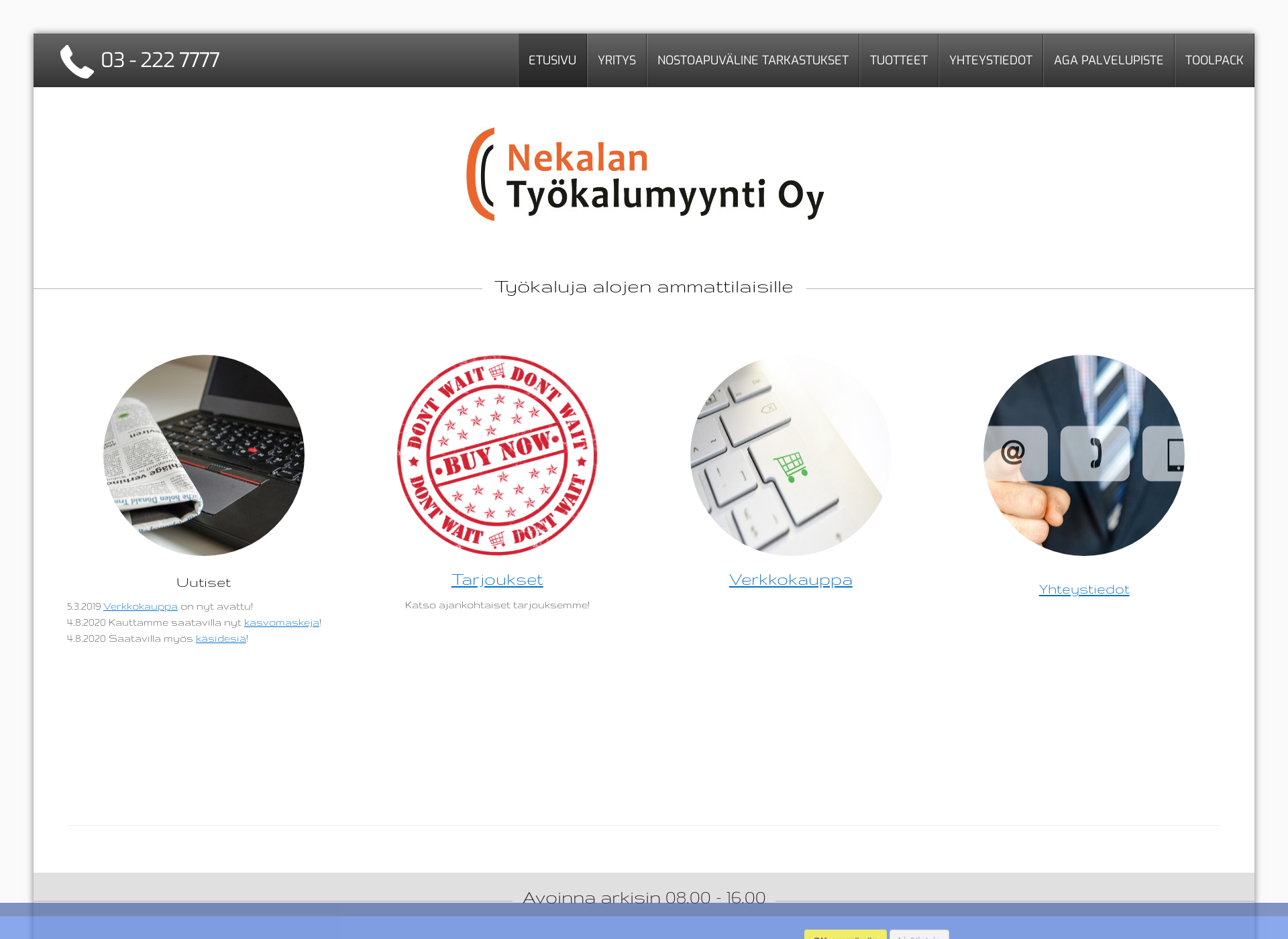 Screenshot for tyokalumyynti.fi