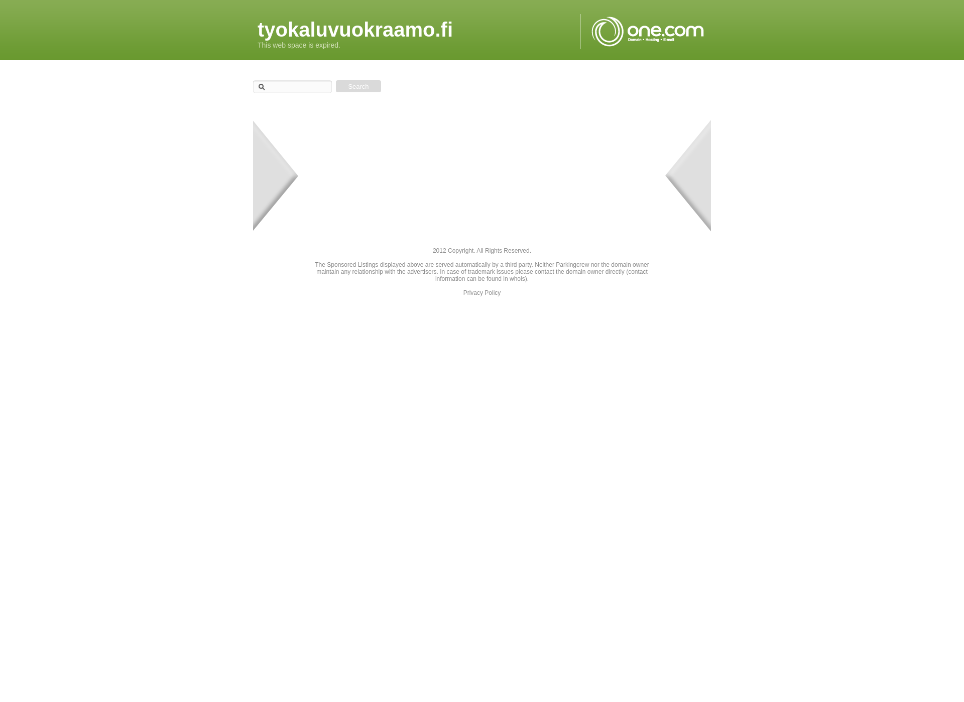 Skärmdump för tyokaluvuokraamo.fi