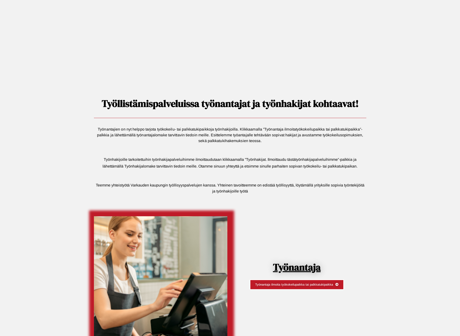 Skärmdump för tyollistamispalvelu.fi