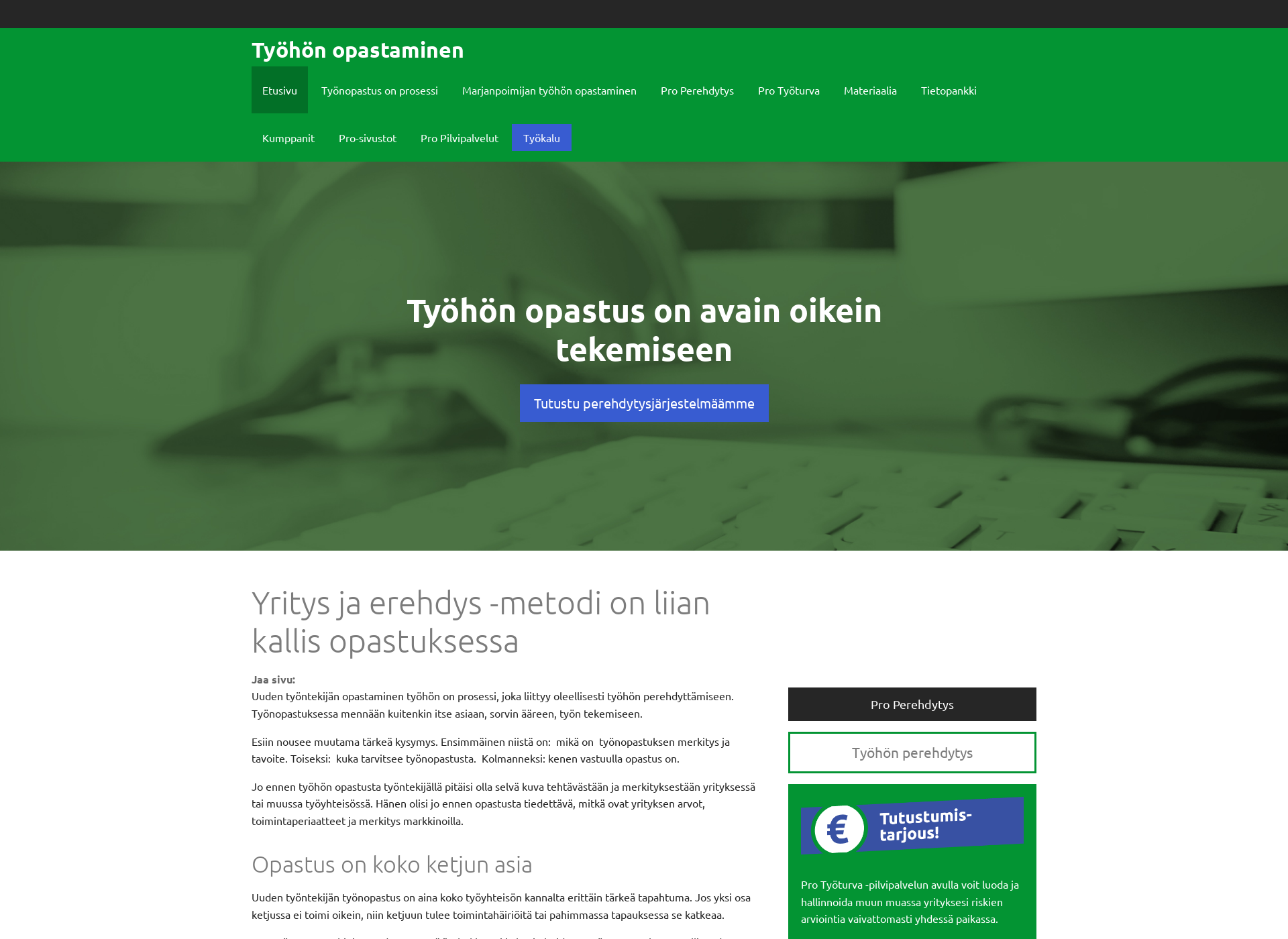 Skärmdump för tyonopastus.fi
