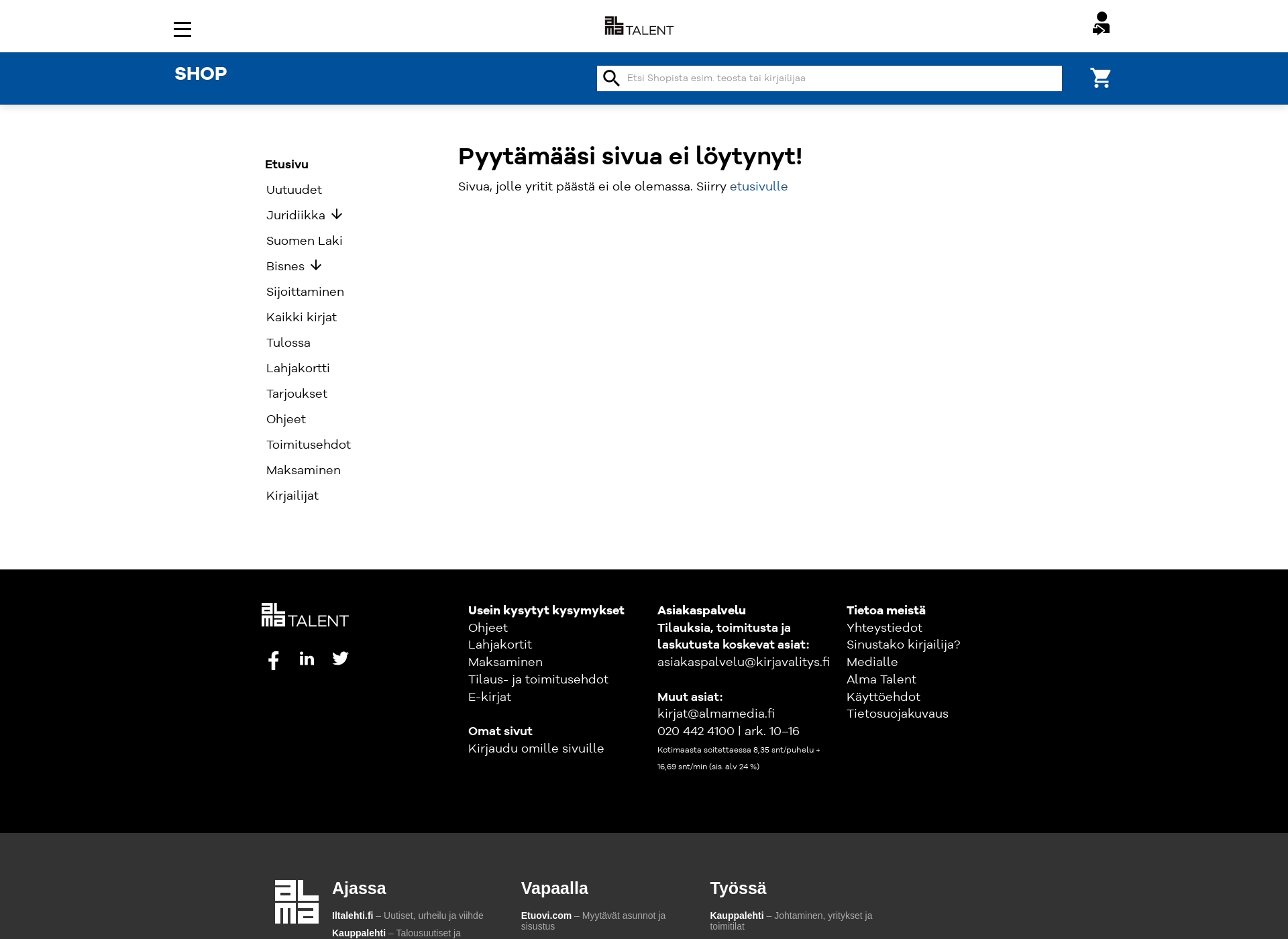 Screenshot for tyopaikanlaki.fi