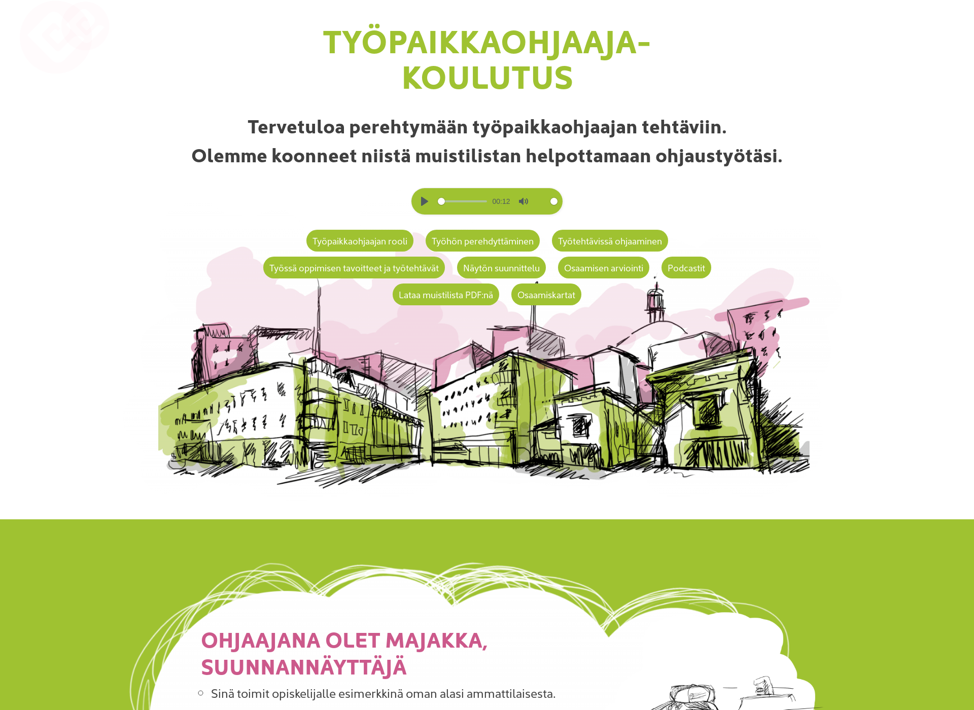Screenshot for tyopaikkaohjaajakoulutus.fi