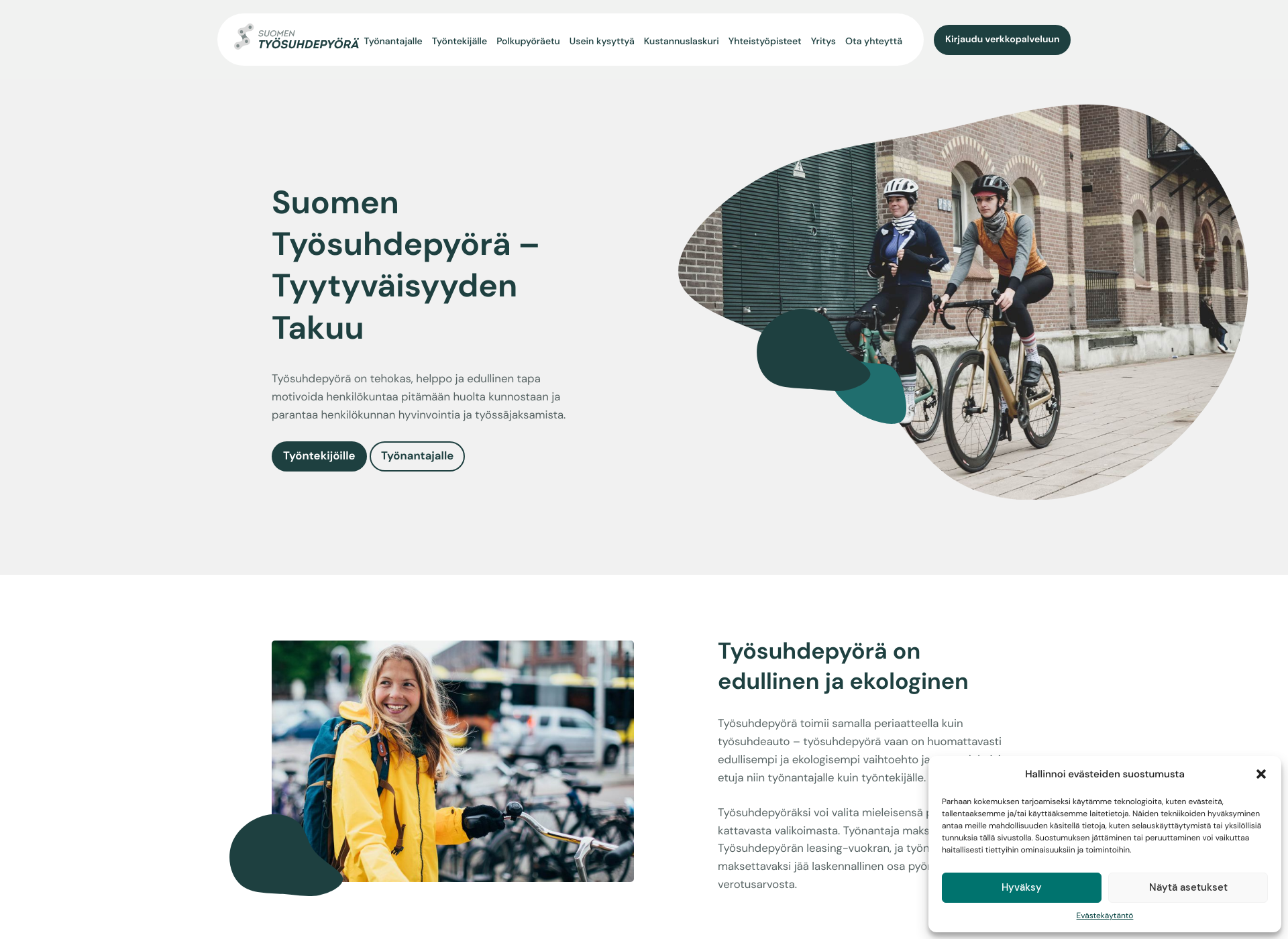 Skärmdump för tyosuhdepyora.fi