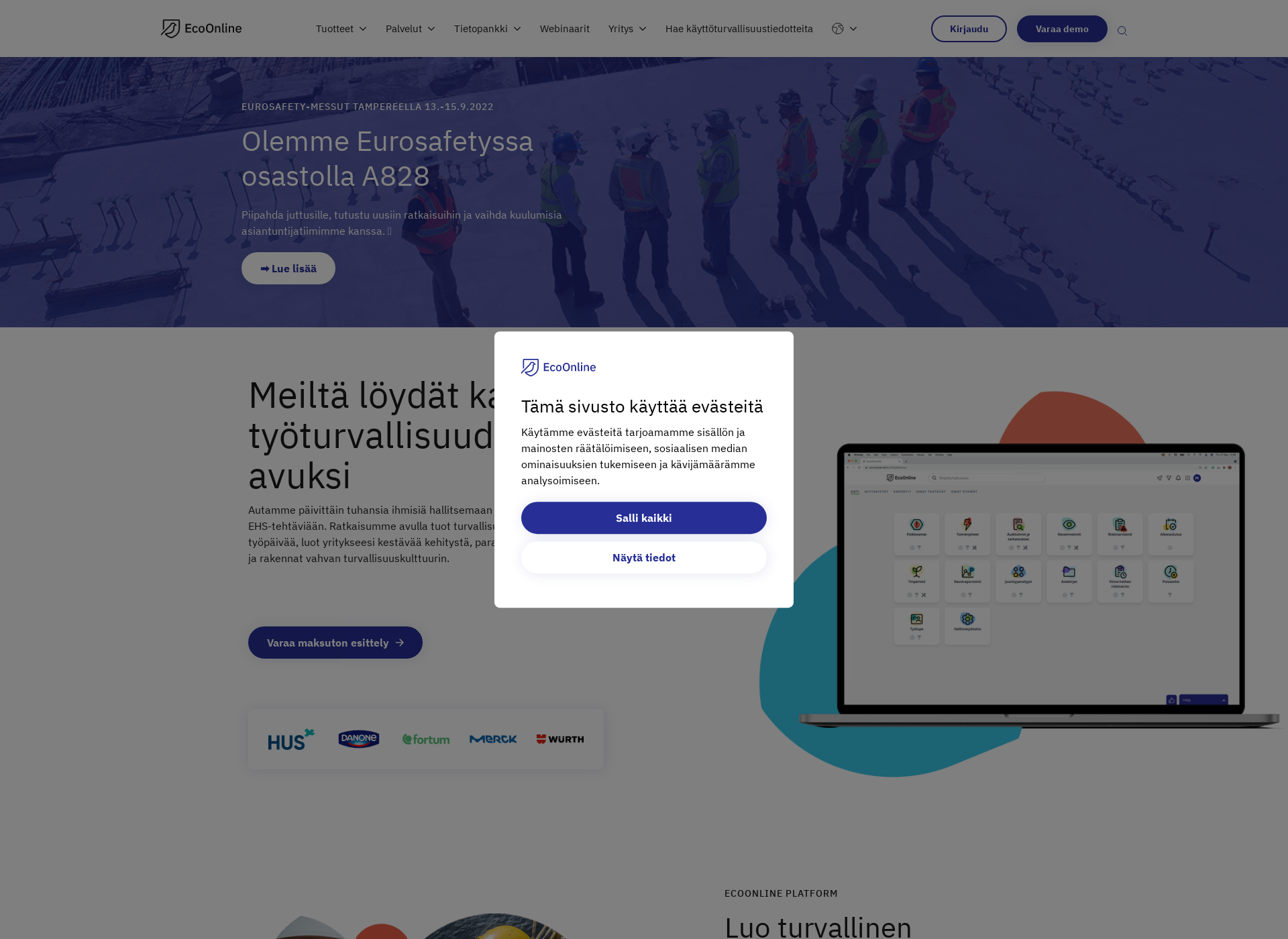 Screenshot for tyosuojeluvaltuutettu.fi