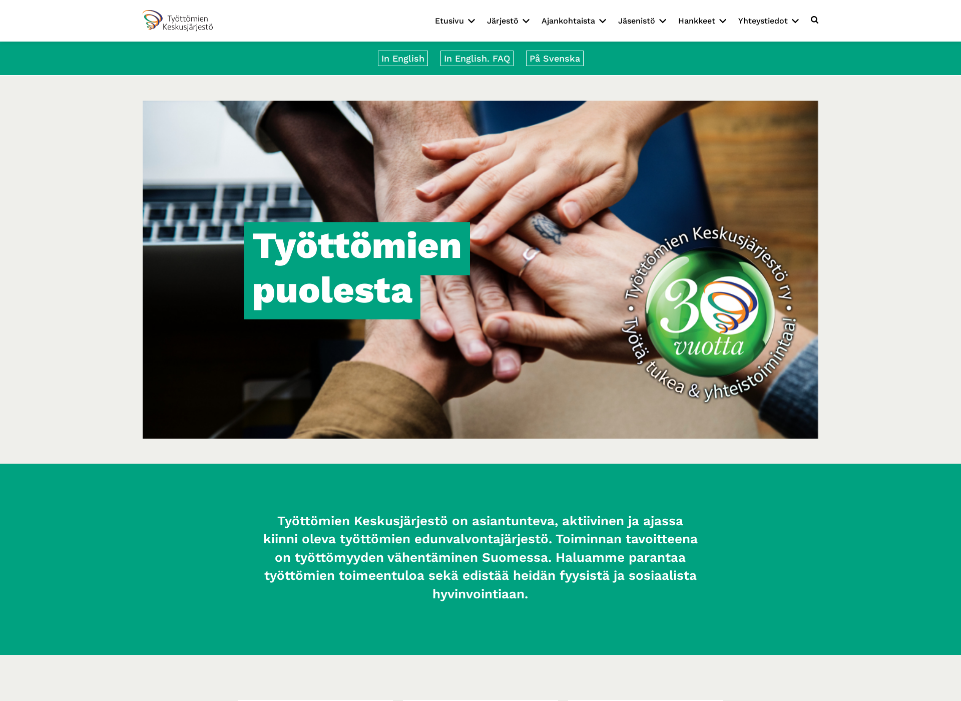 Skärmdump för tyottomat.fi