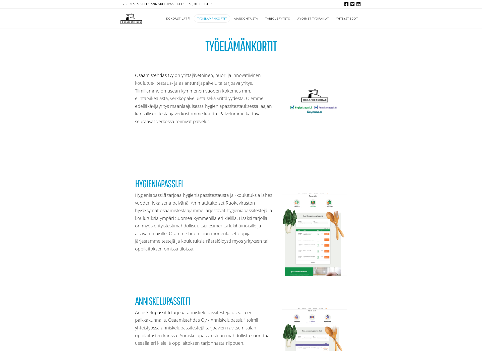 Screenshot for tyoturvakortit.fi