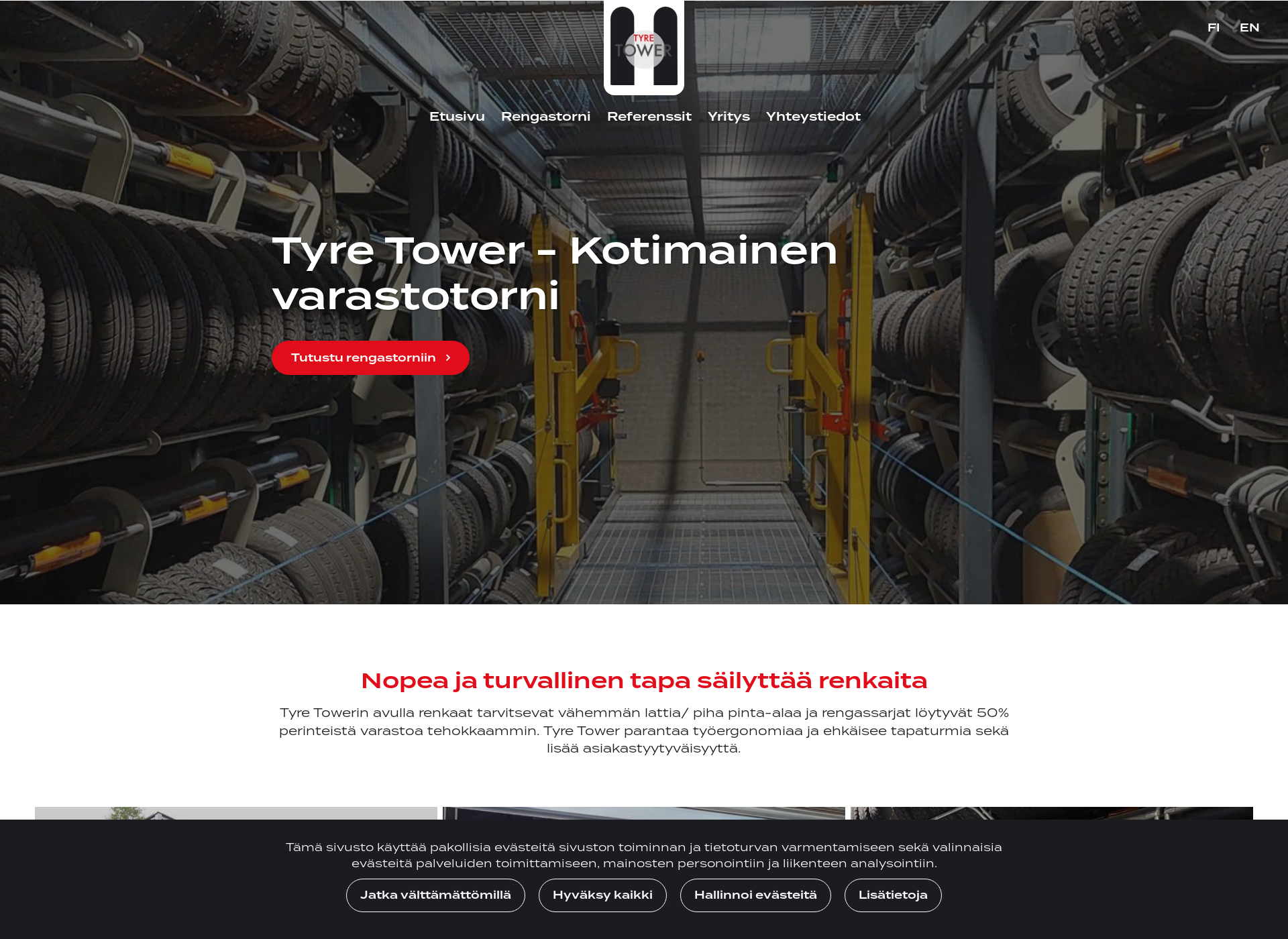 Screenshot for tyretower.fi