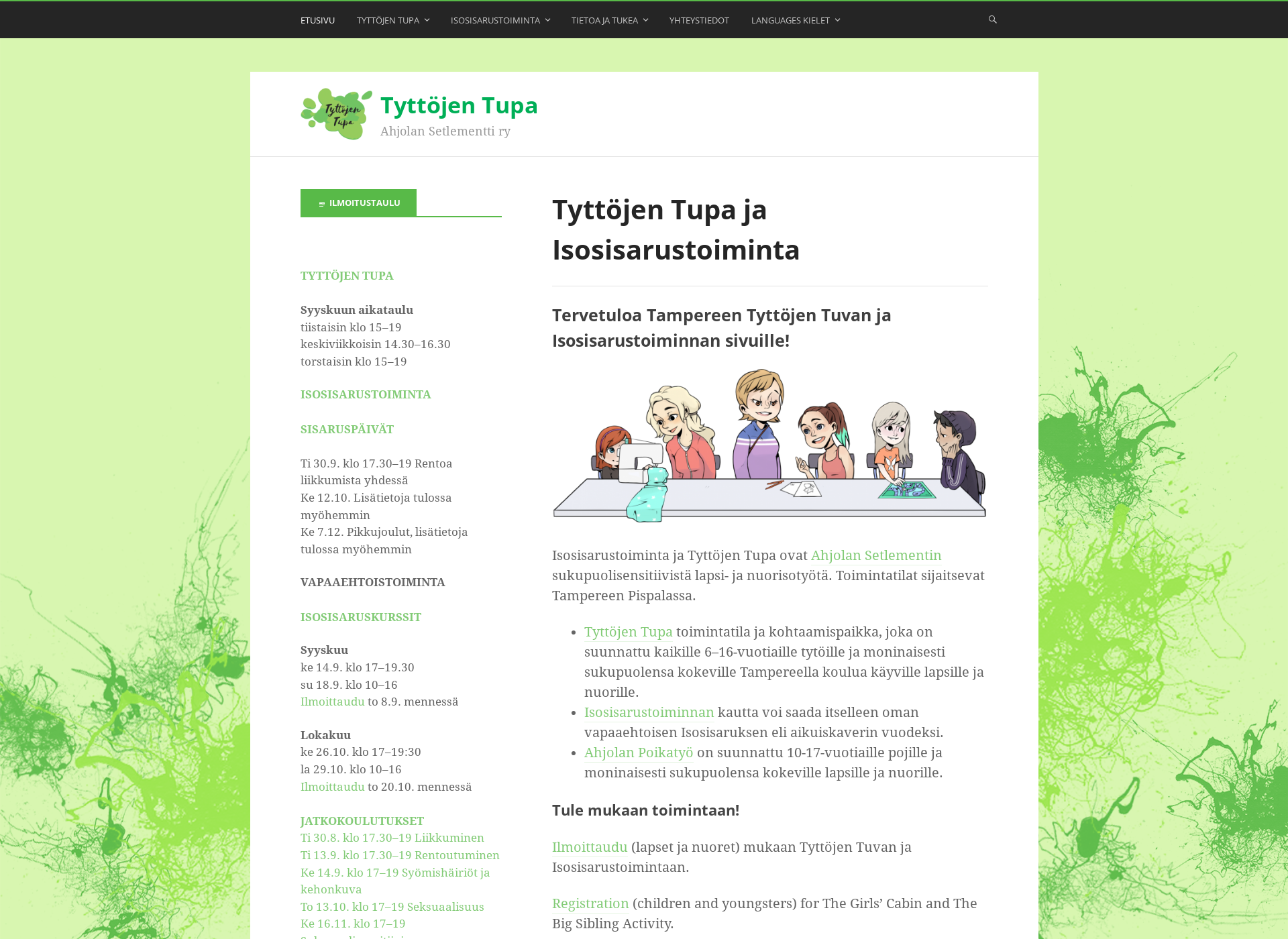 Screenshot for tyttojentupa.fi