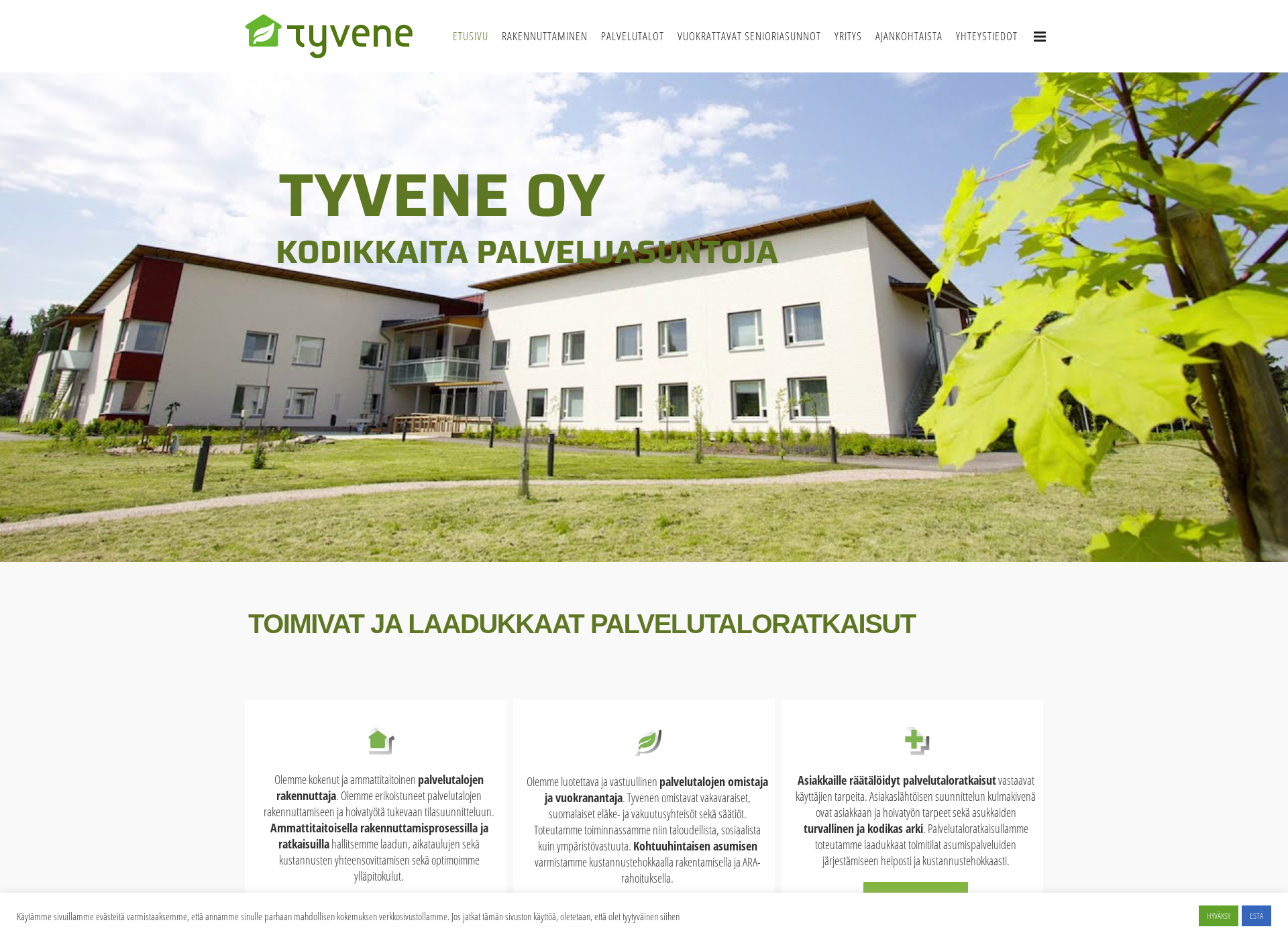 Screenshot for tyvene.fi
