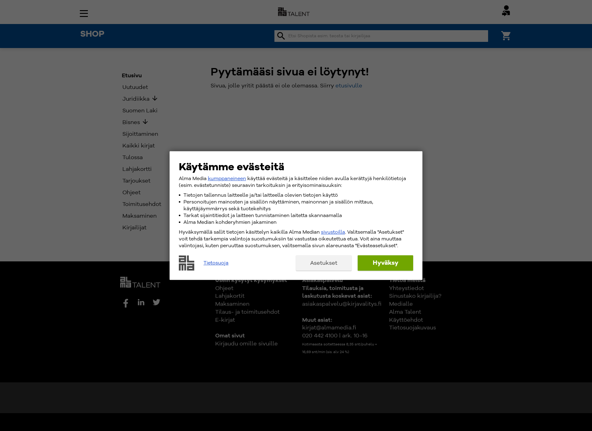 Screenshot for työlait.fi