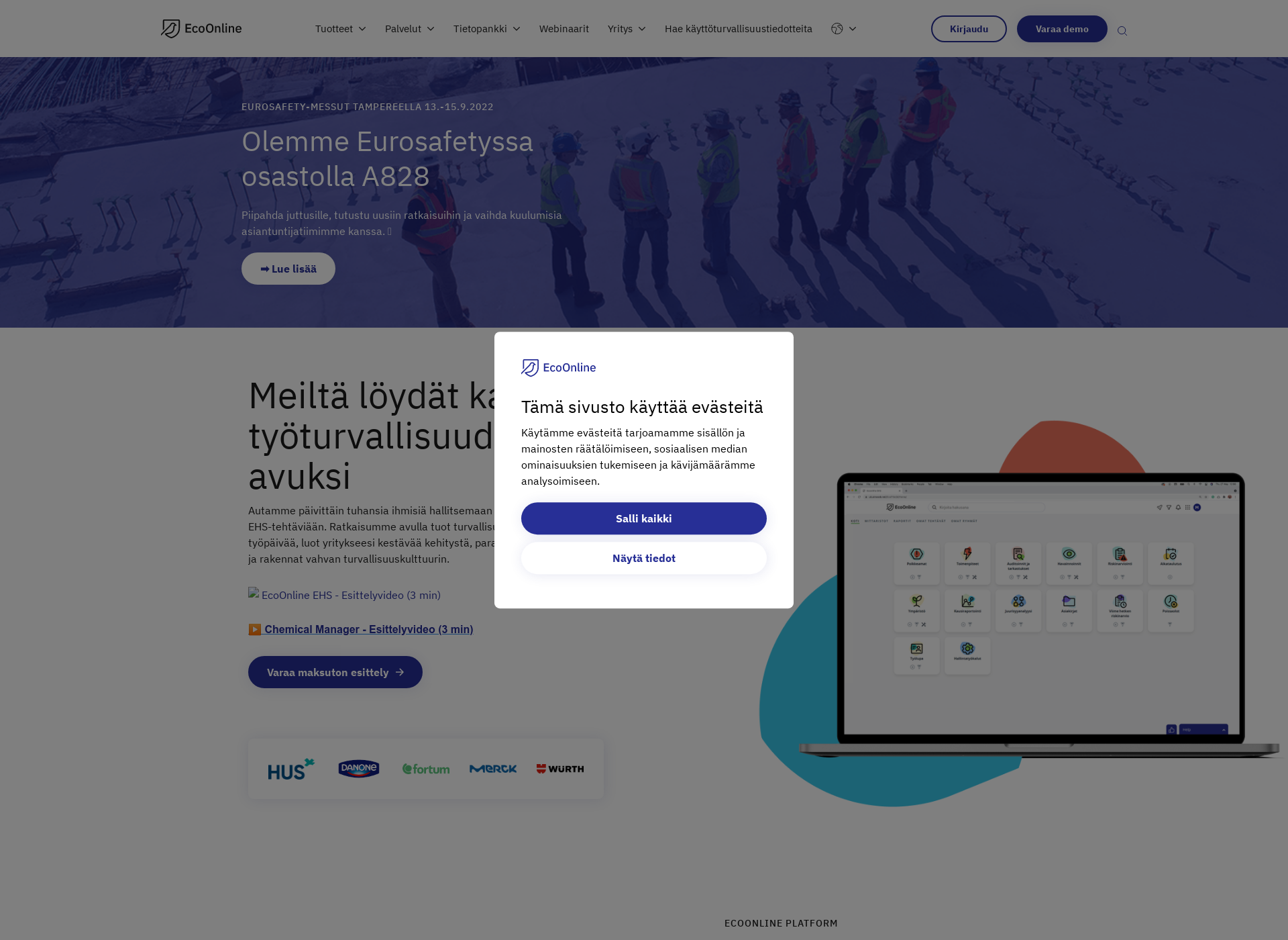 Screenshot for työsuojelu.fi