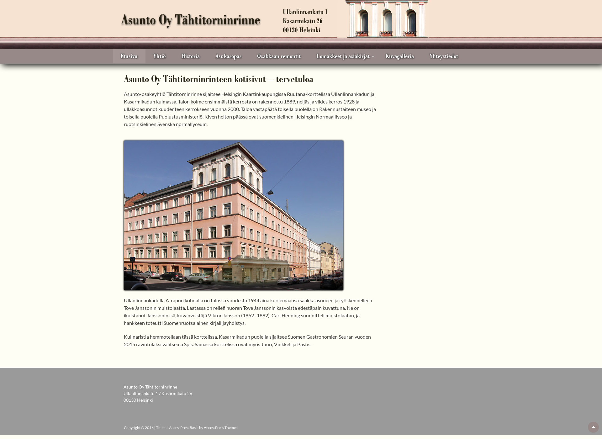 Screenshot for tähtitorninrinne.fi