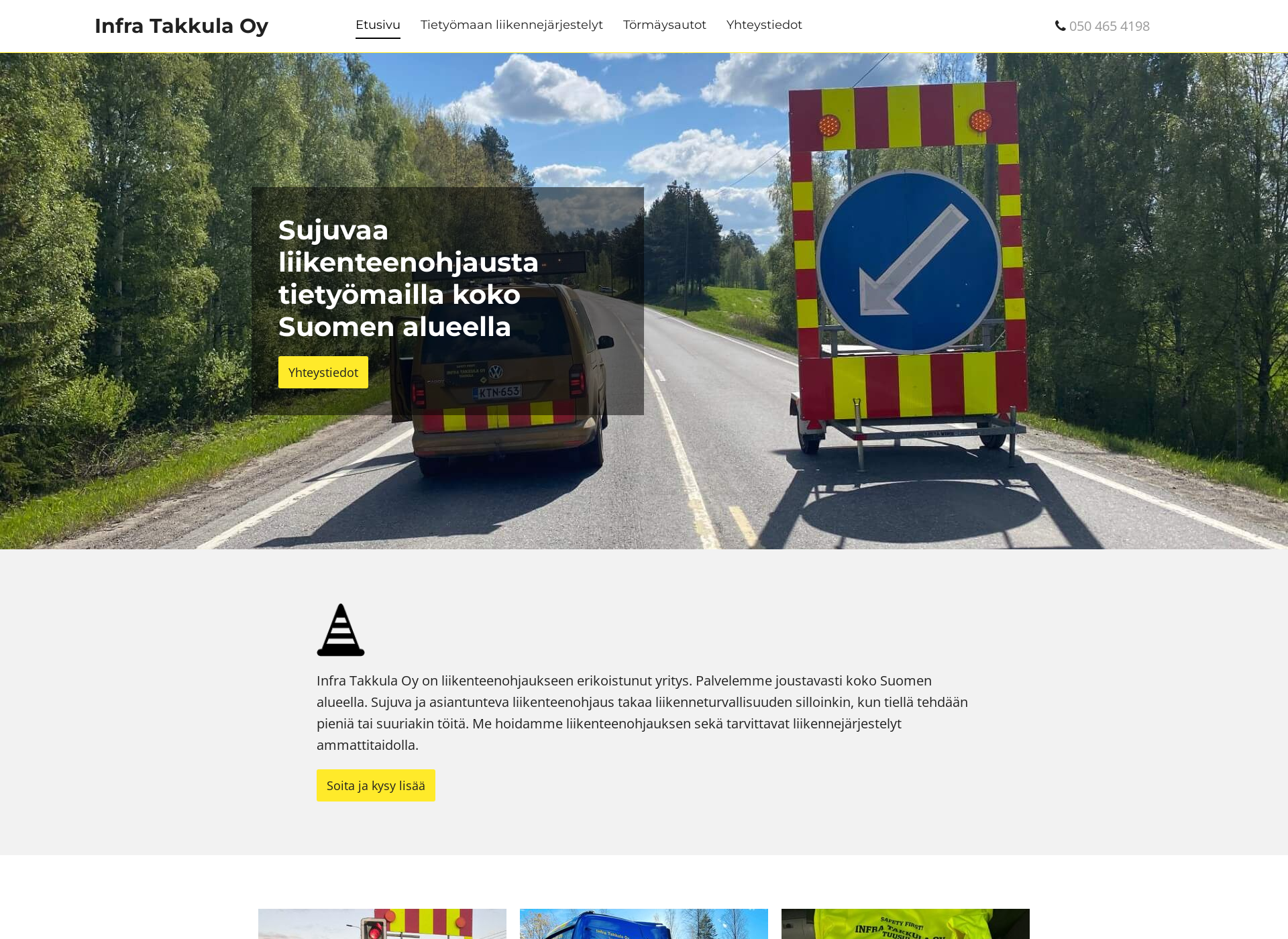 Skärmdump för törmäysauto.fi