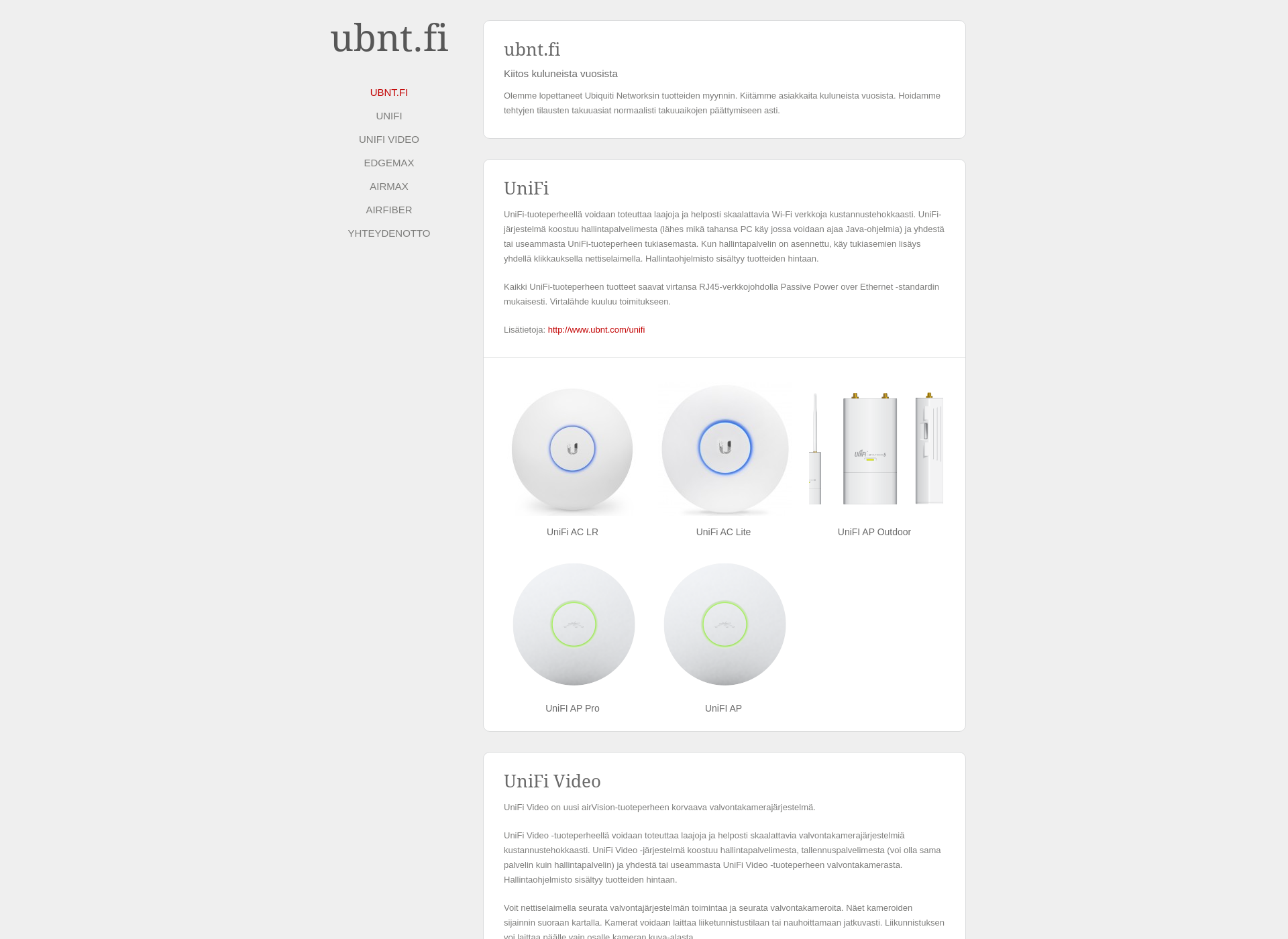 Screenshot for ubnt.fi