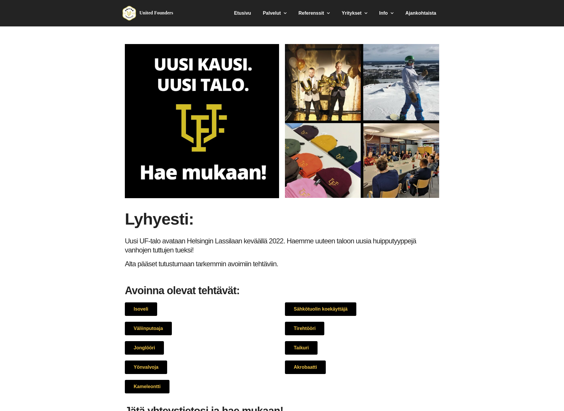 Screenshot for uf-talo.fi