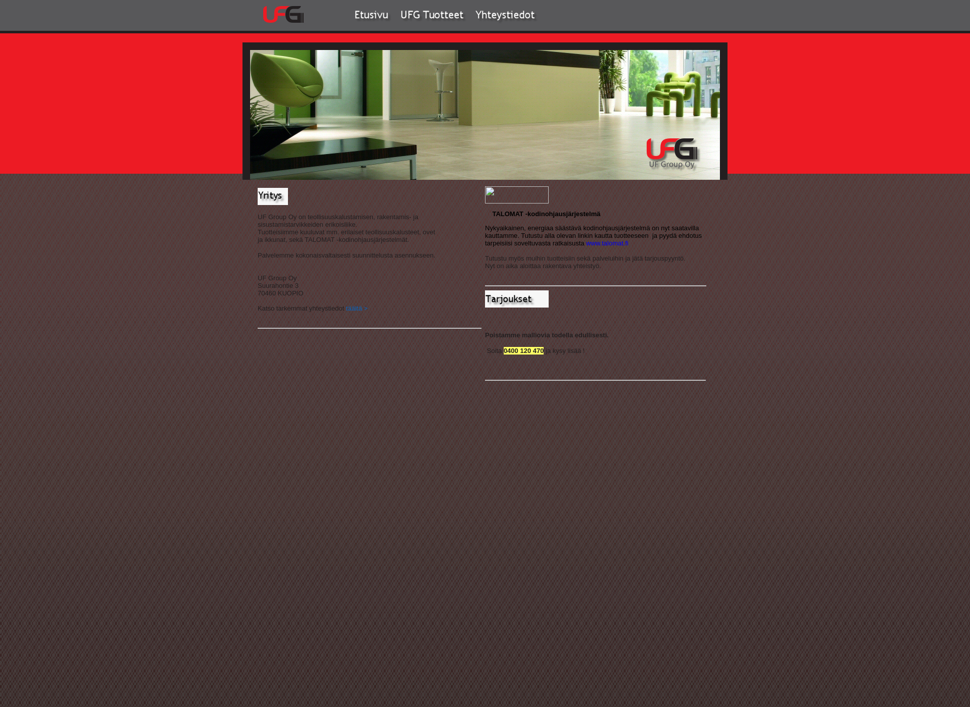 Skärmdump för ufg.fi