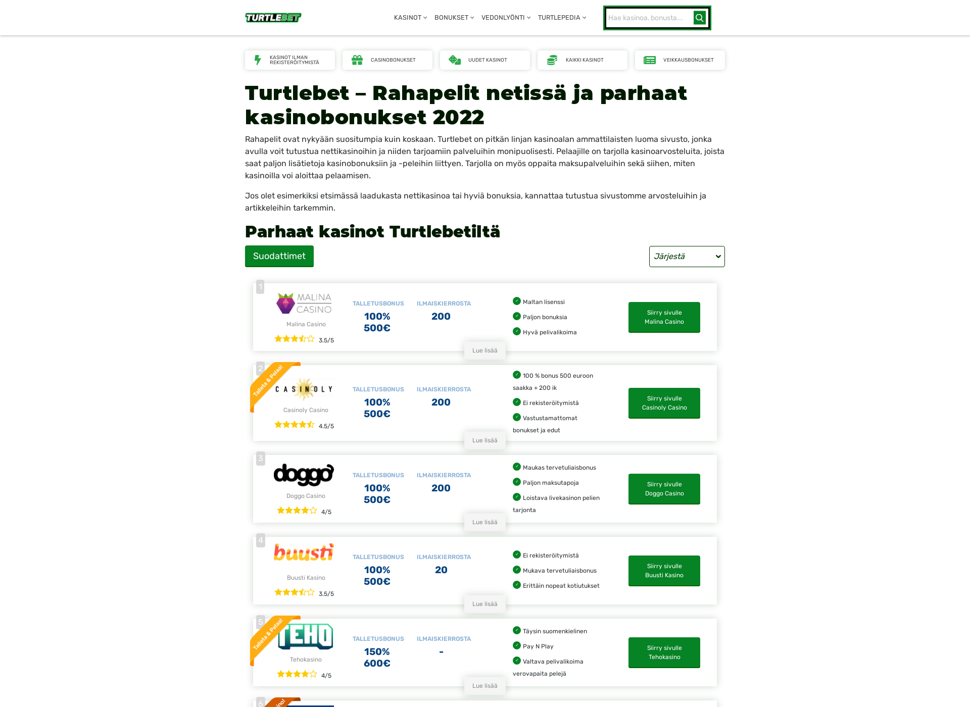Skärmdump för uhkapeluri.fi