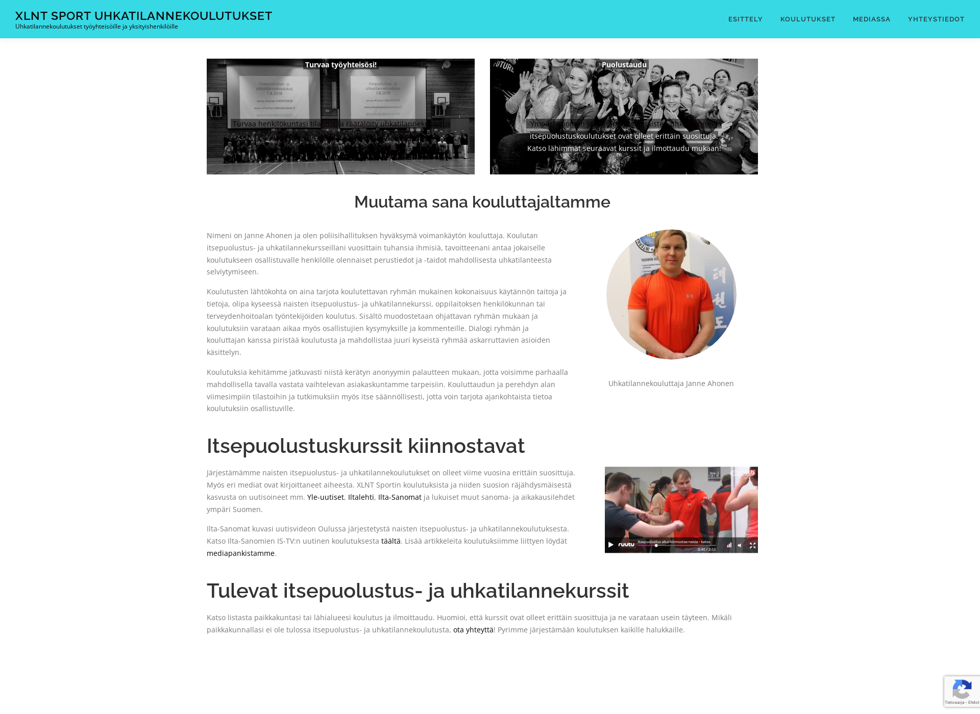 Screenshot for uhkatilannekoulutukset.fi
