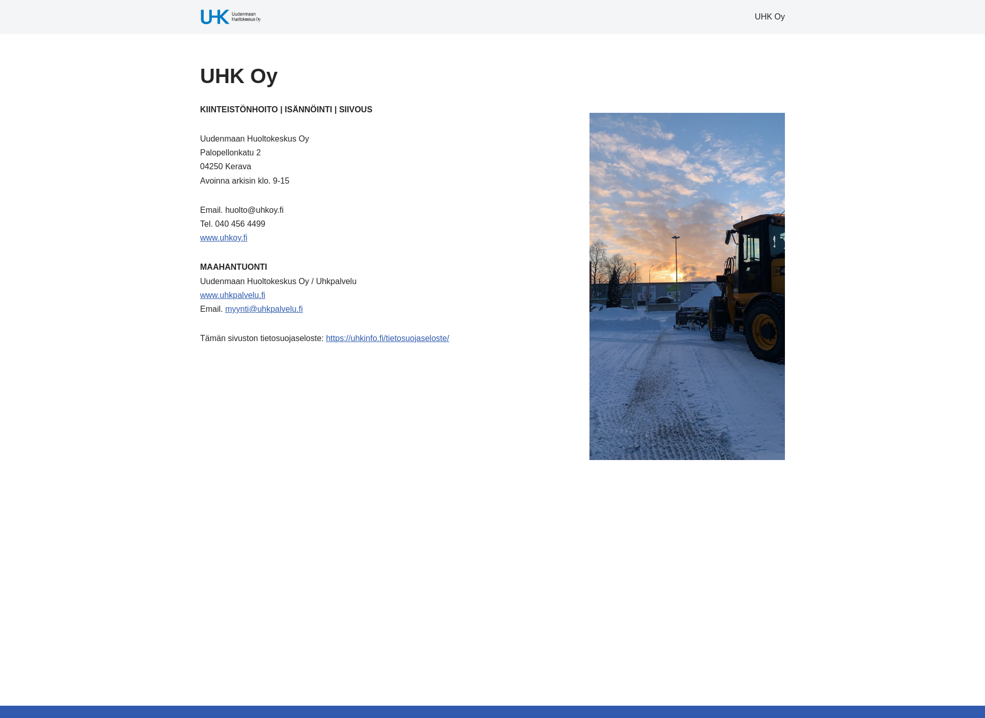 Screenshot for uhkinfo.fi