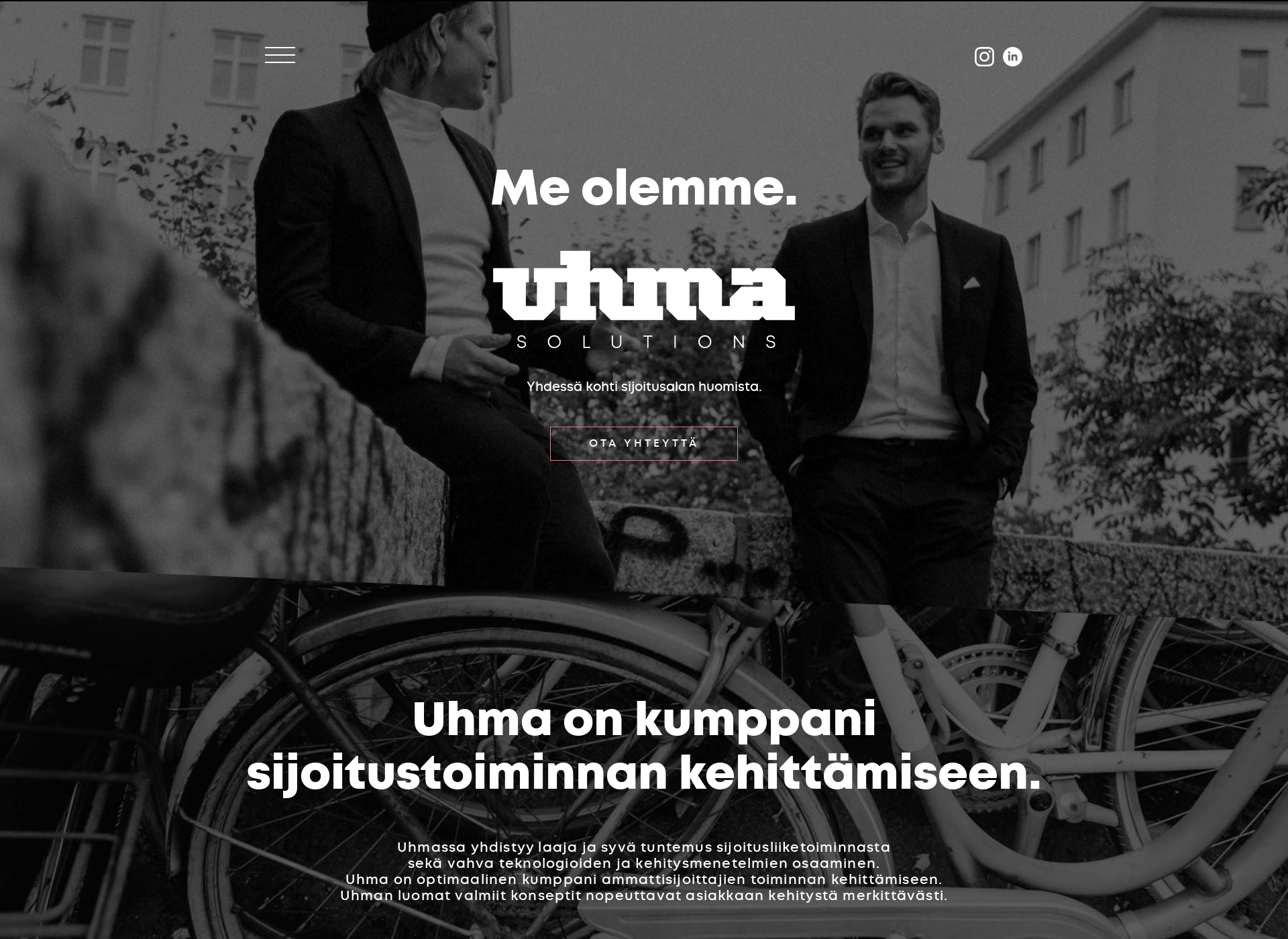 Skärmdump för uhmasolutions.fi