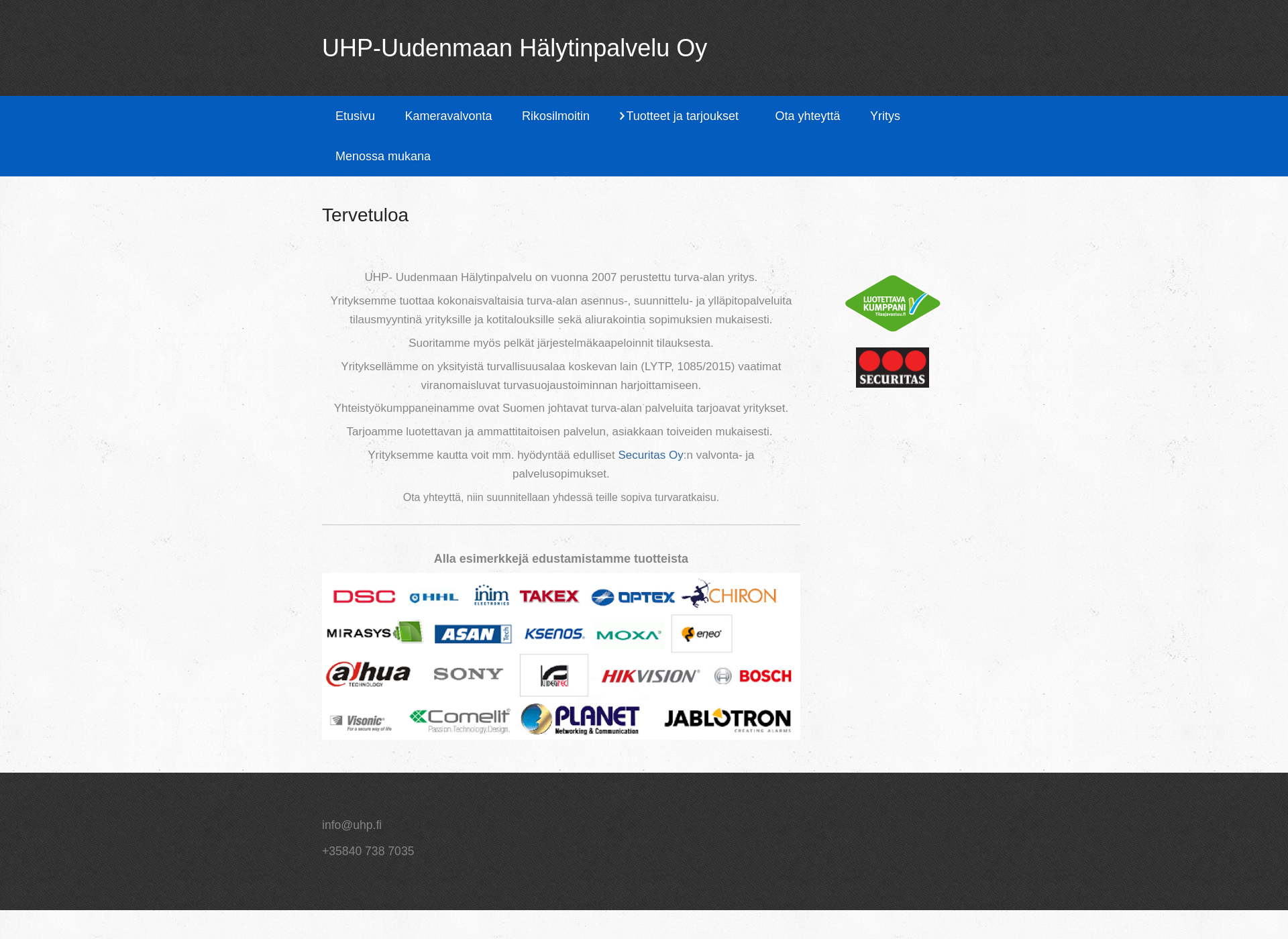 Screenshot for uhp.fi