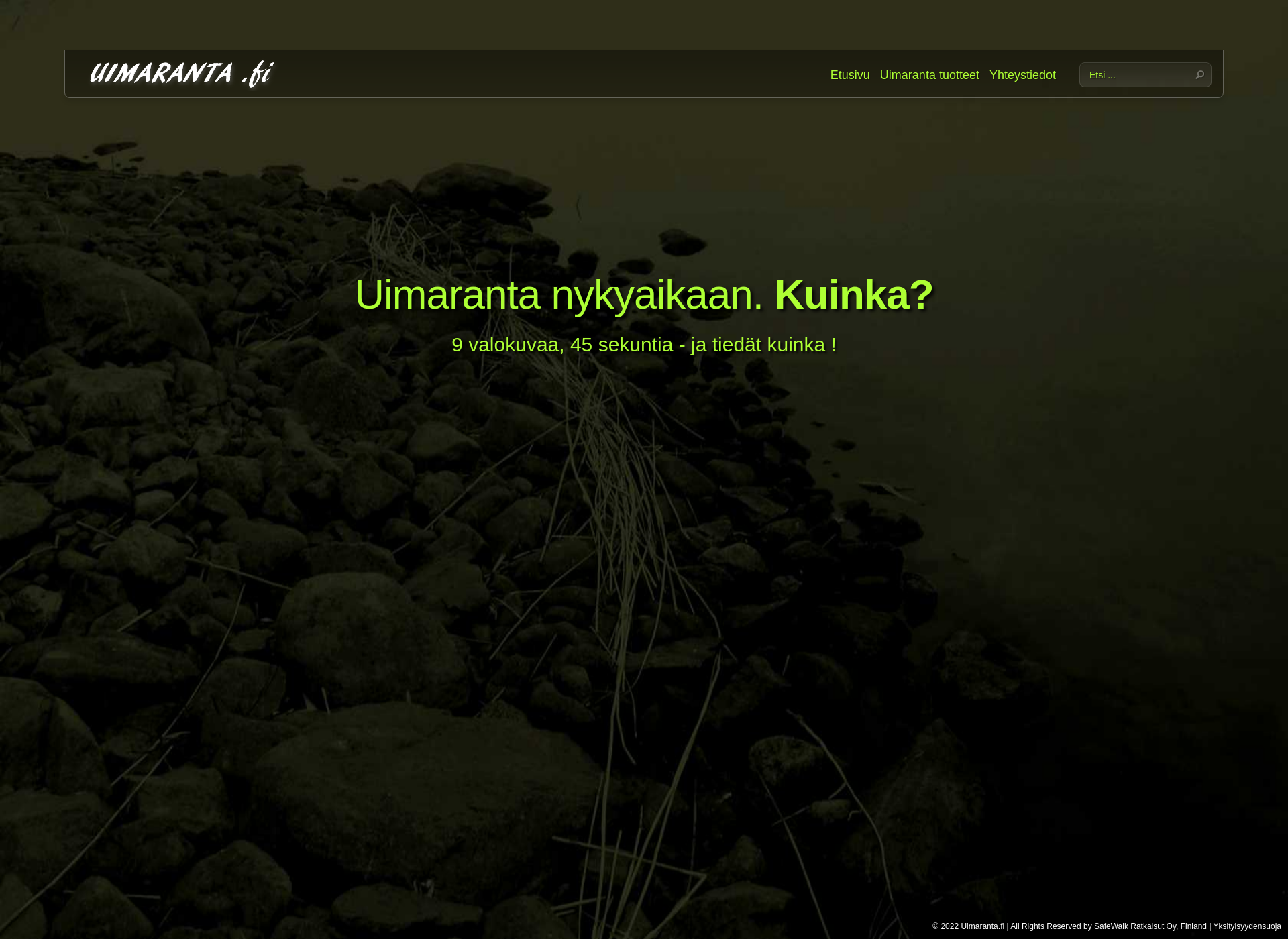 Skärmdump för uimaranta.fi