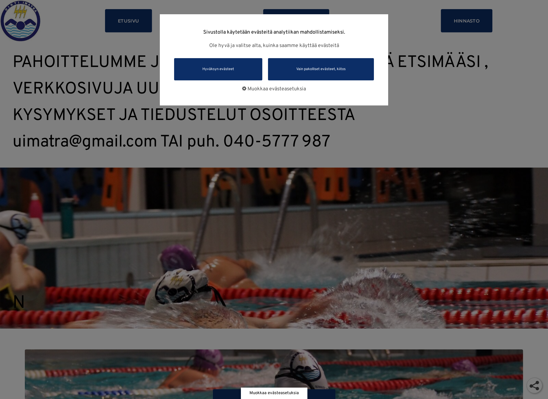Skärmdump för uintiimatra.fi