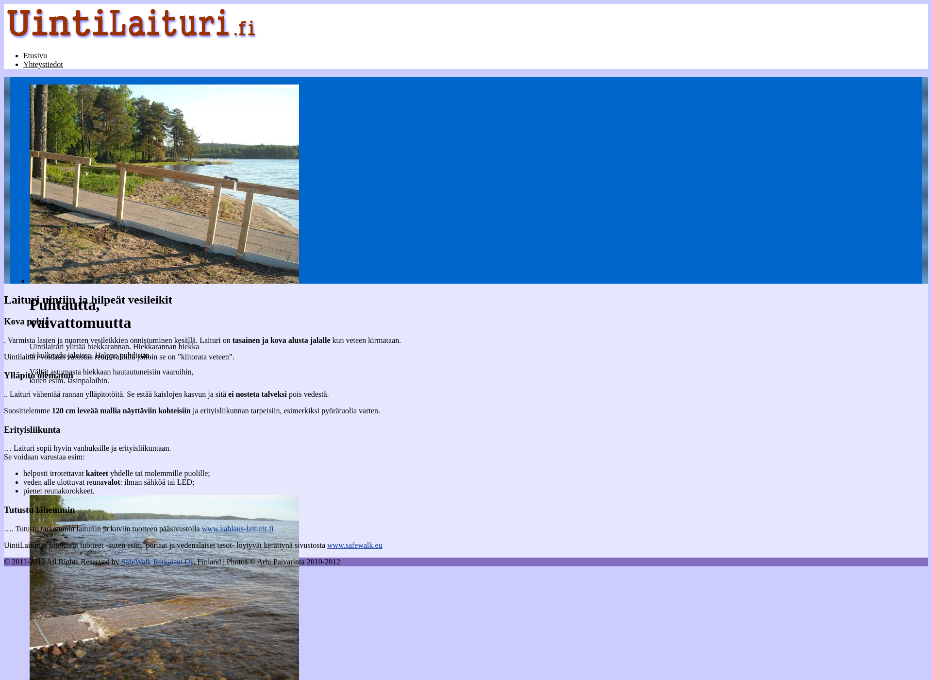 Skärmdump för uintilaituri.fi