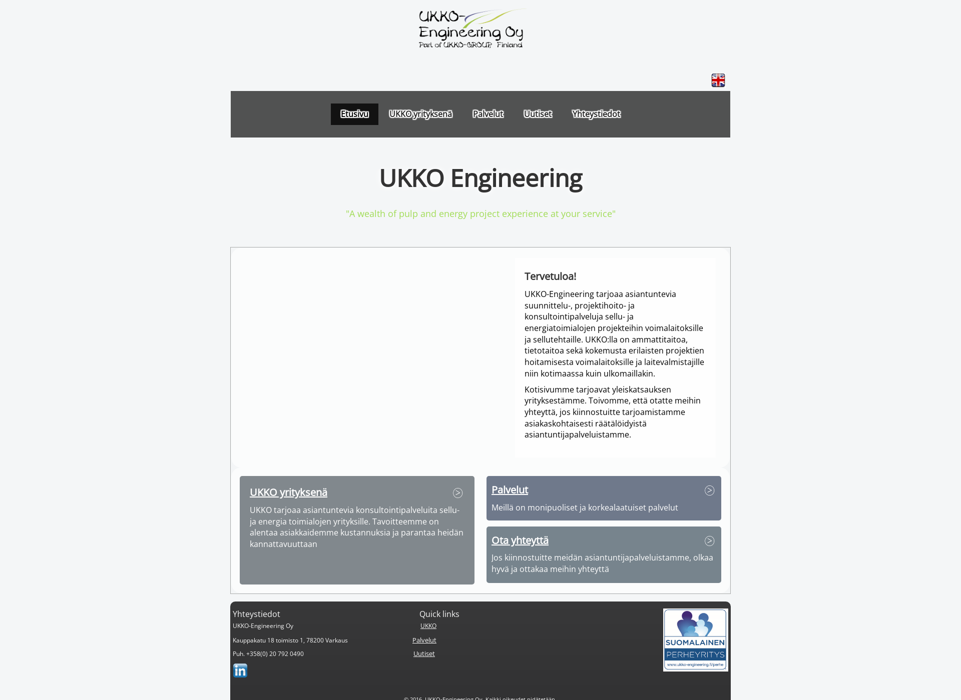 Screenshot for ukko-engineering.fi