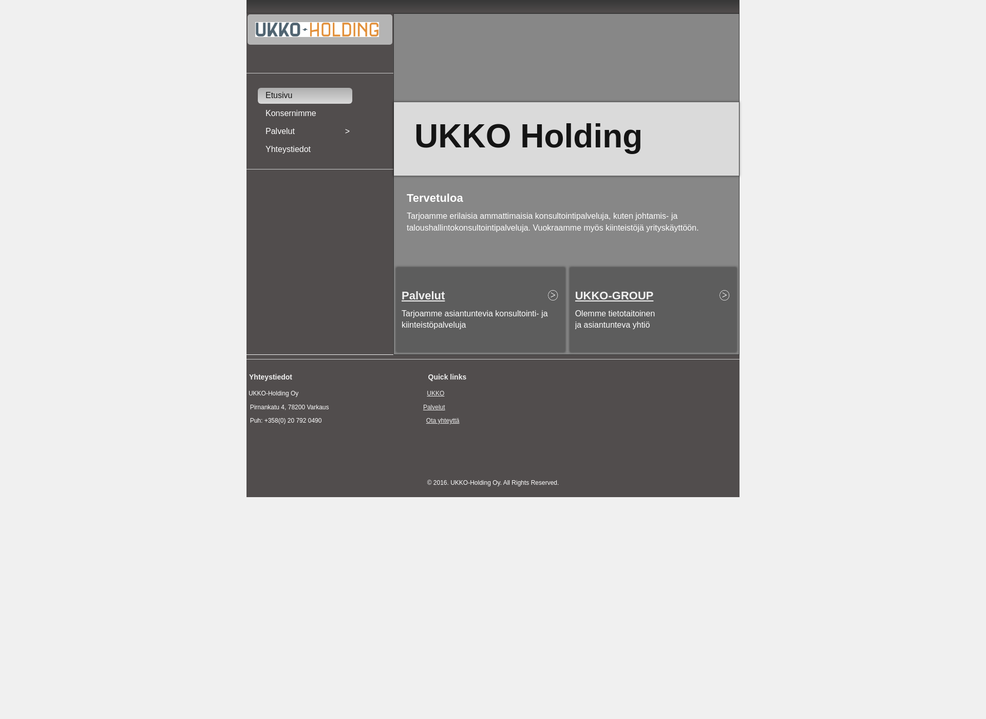 Screenshot for ukko-holding.fi