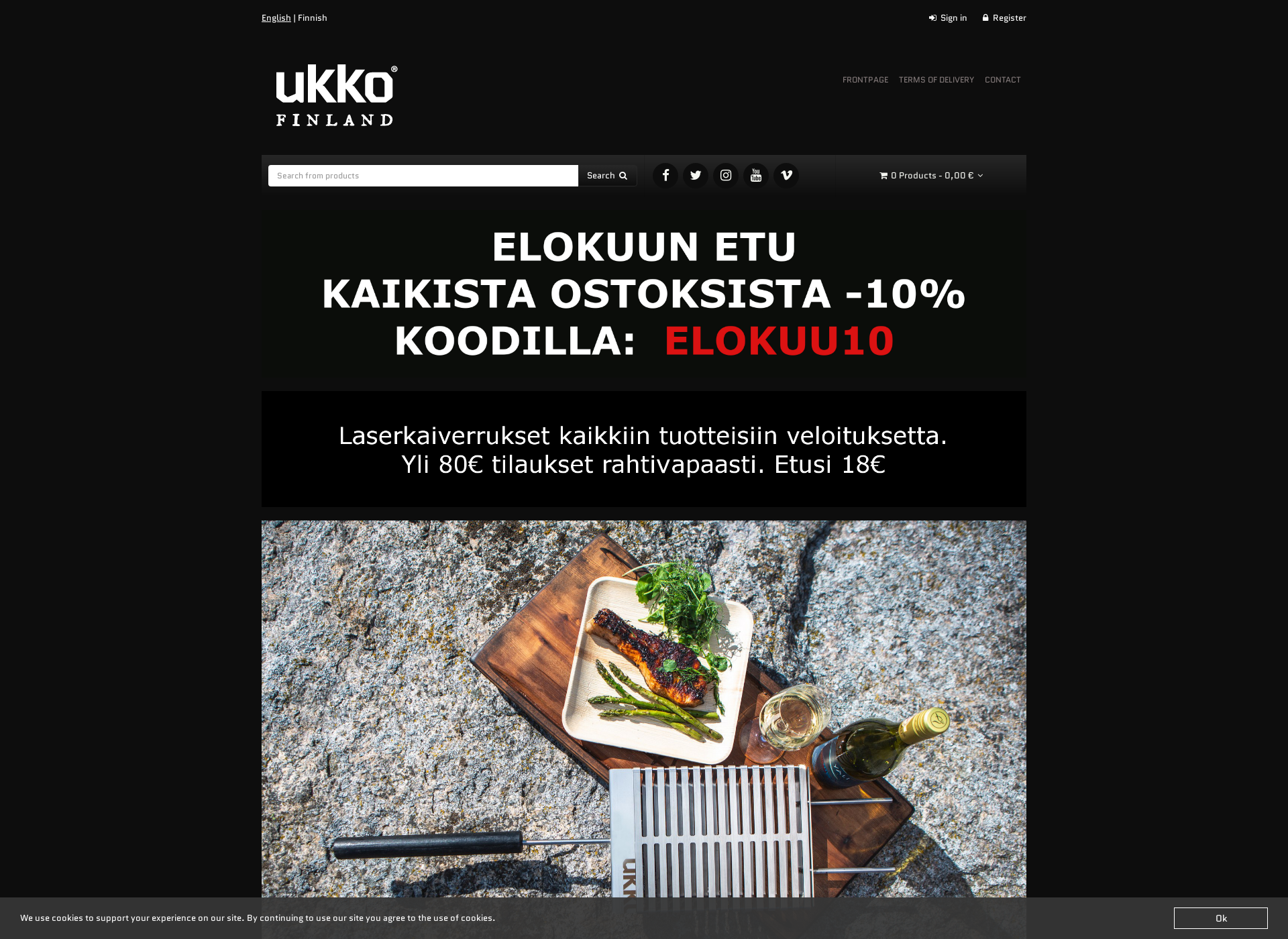 Skärmdump för ukkofinland.fi