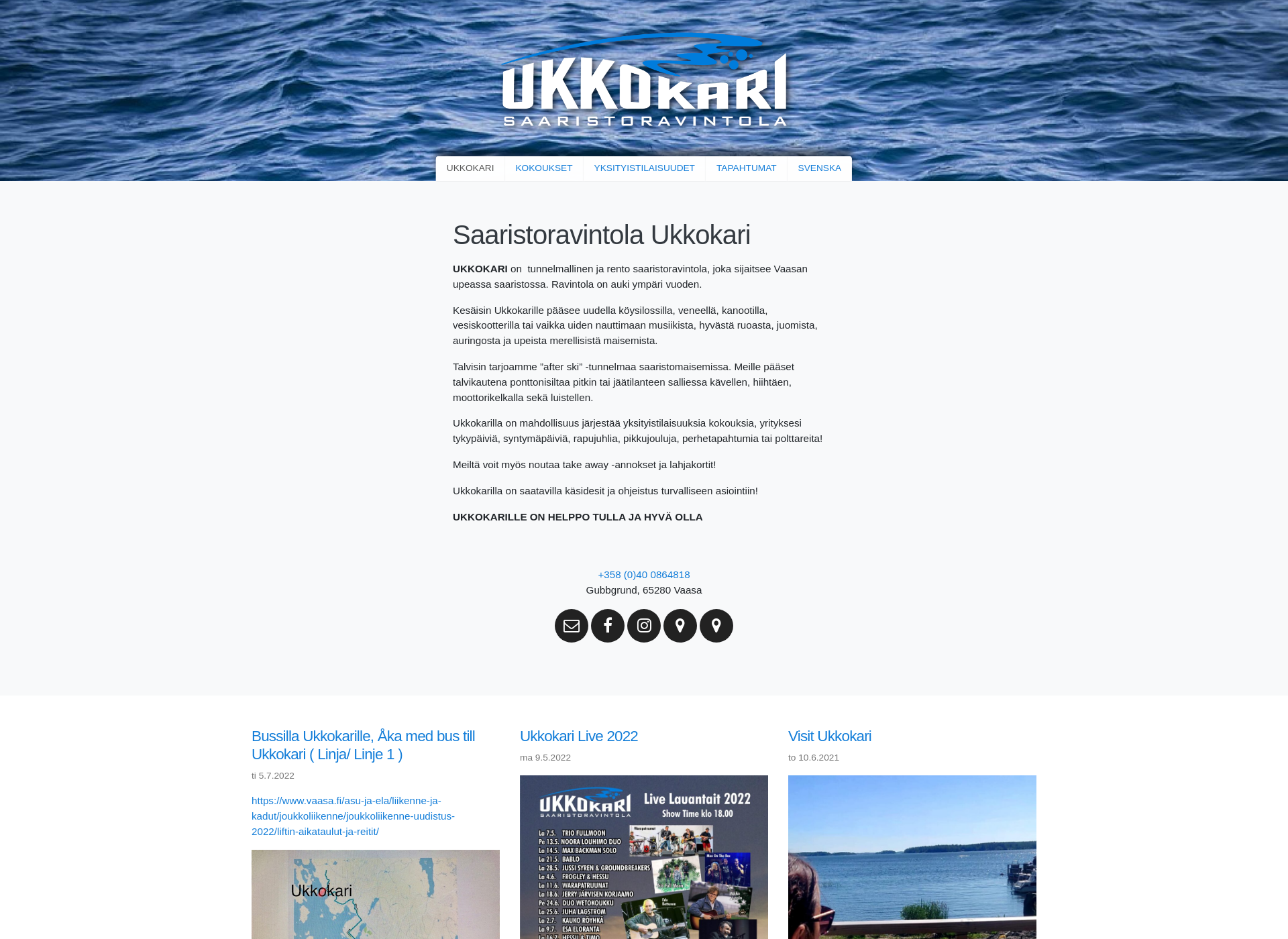 Screenshot for ukkokari.fi