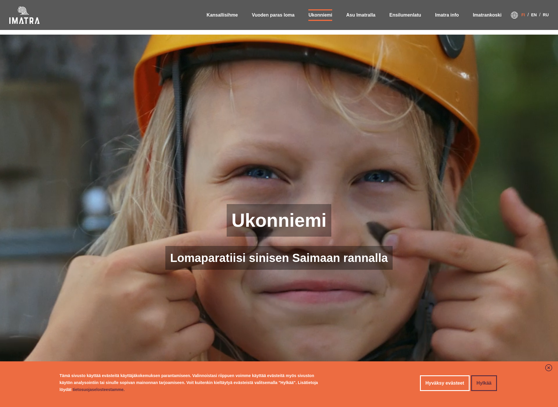Skärmdump för ukonniemi.fi