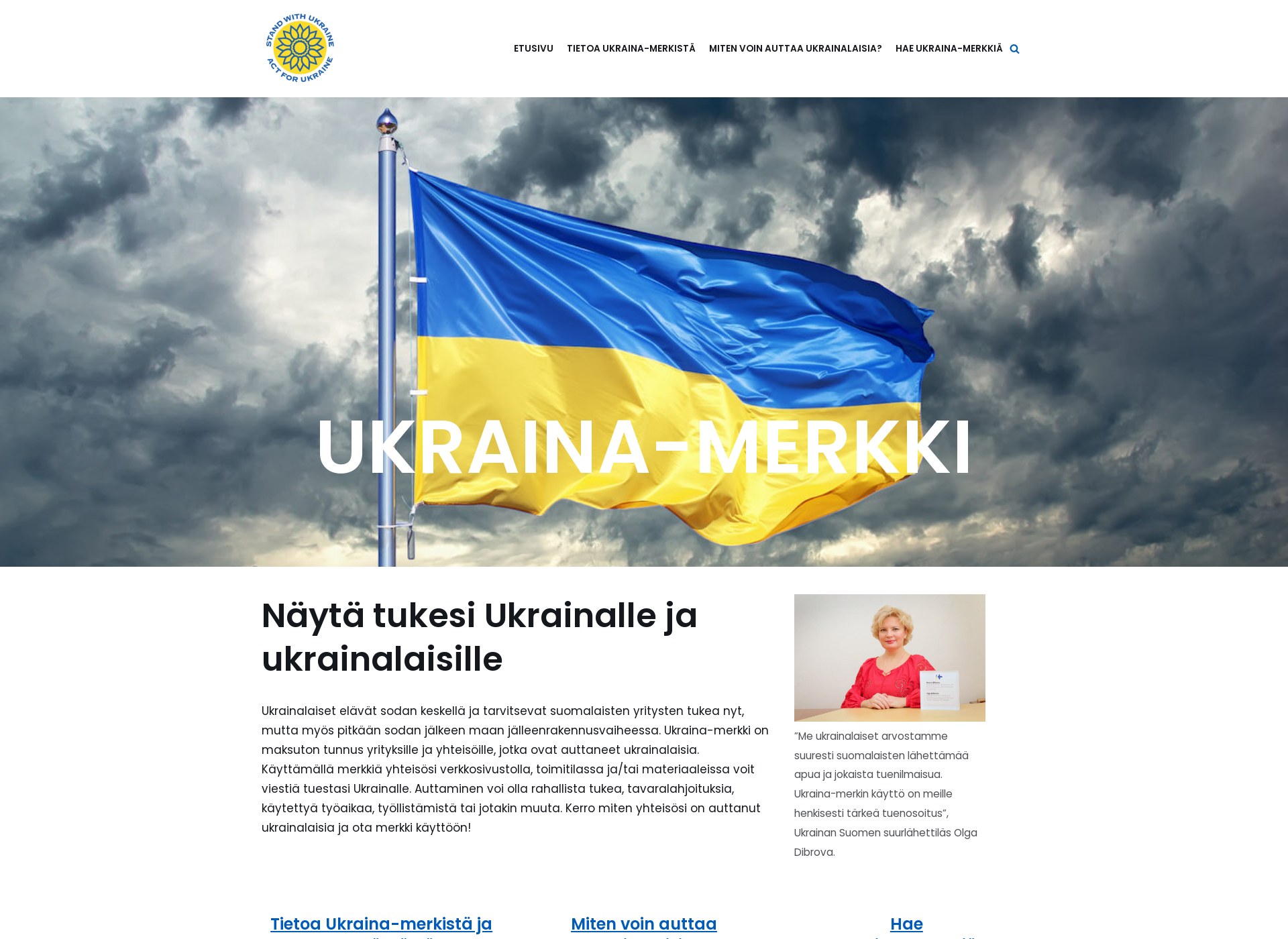 Screenshot for ukrainamerkki.fi