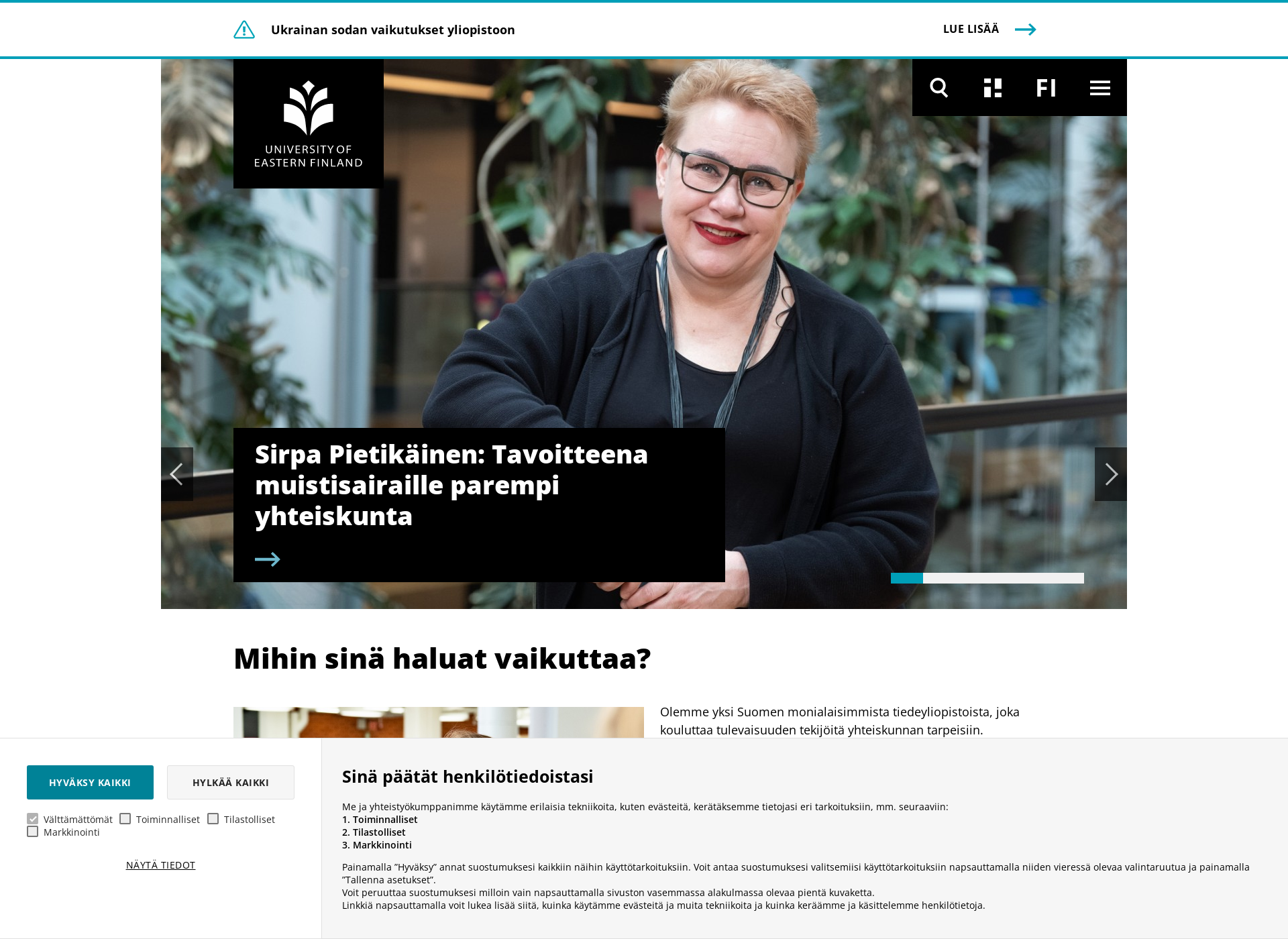 Screenshot for uku.fi