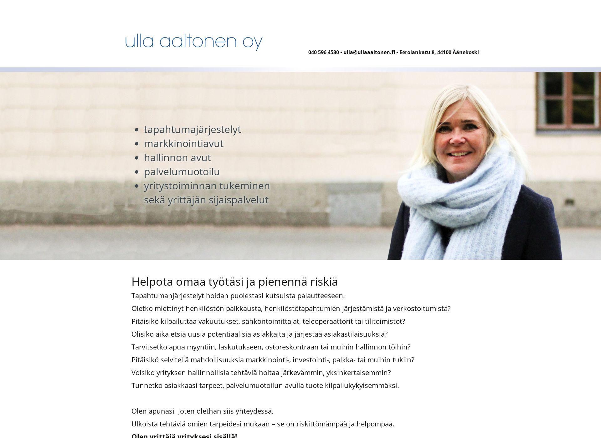 Skärmdump för ulla-maija.fi