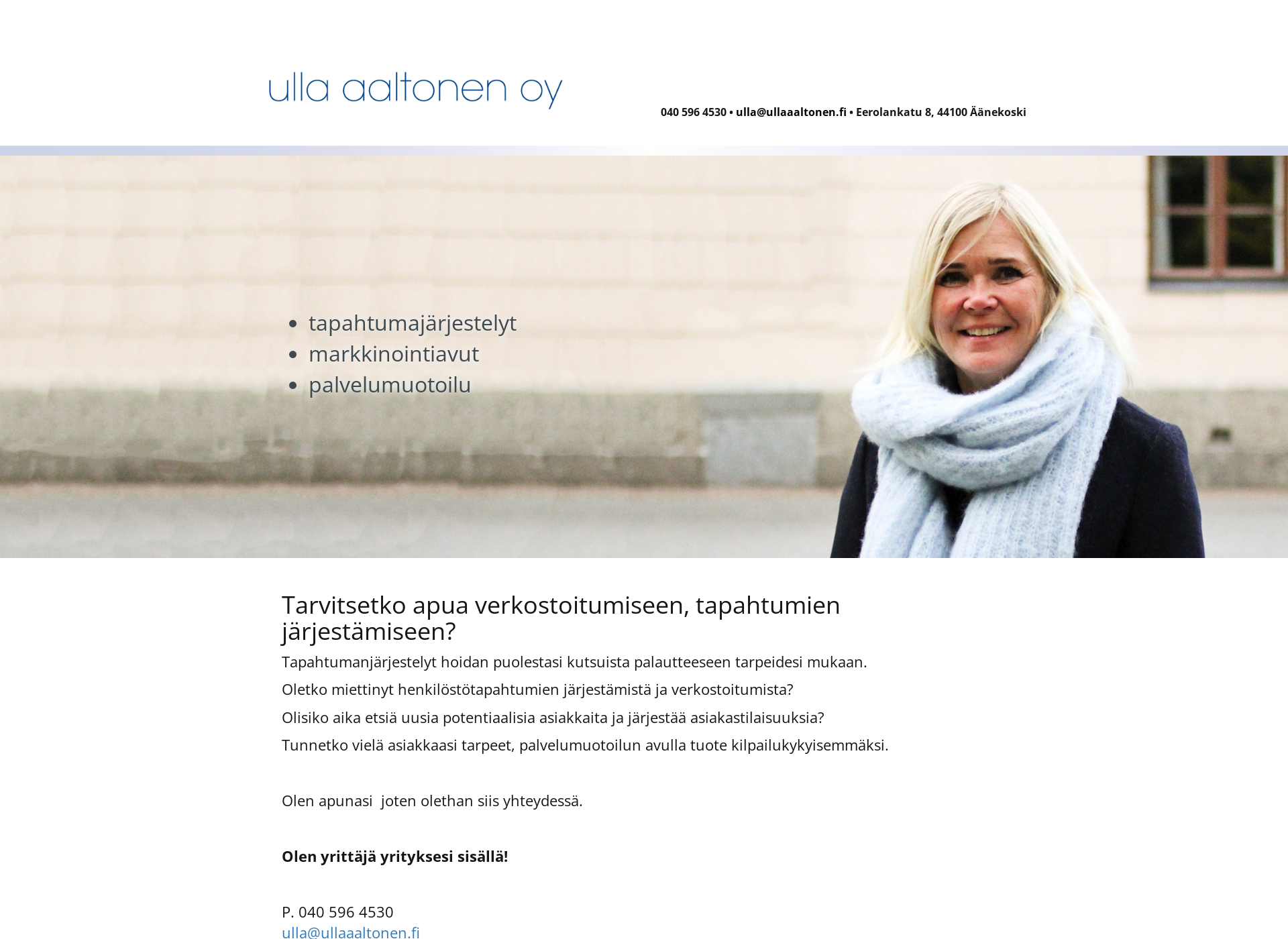Skärmdump för ullaaaltonen.fi