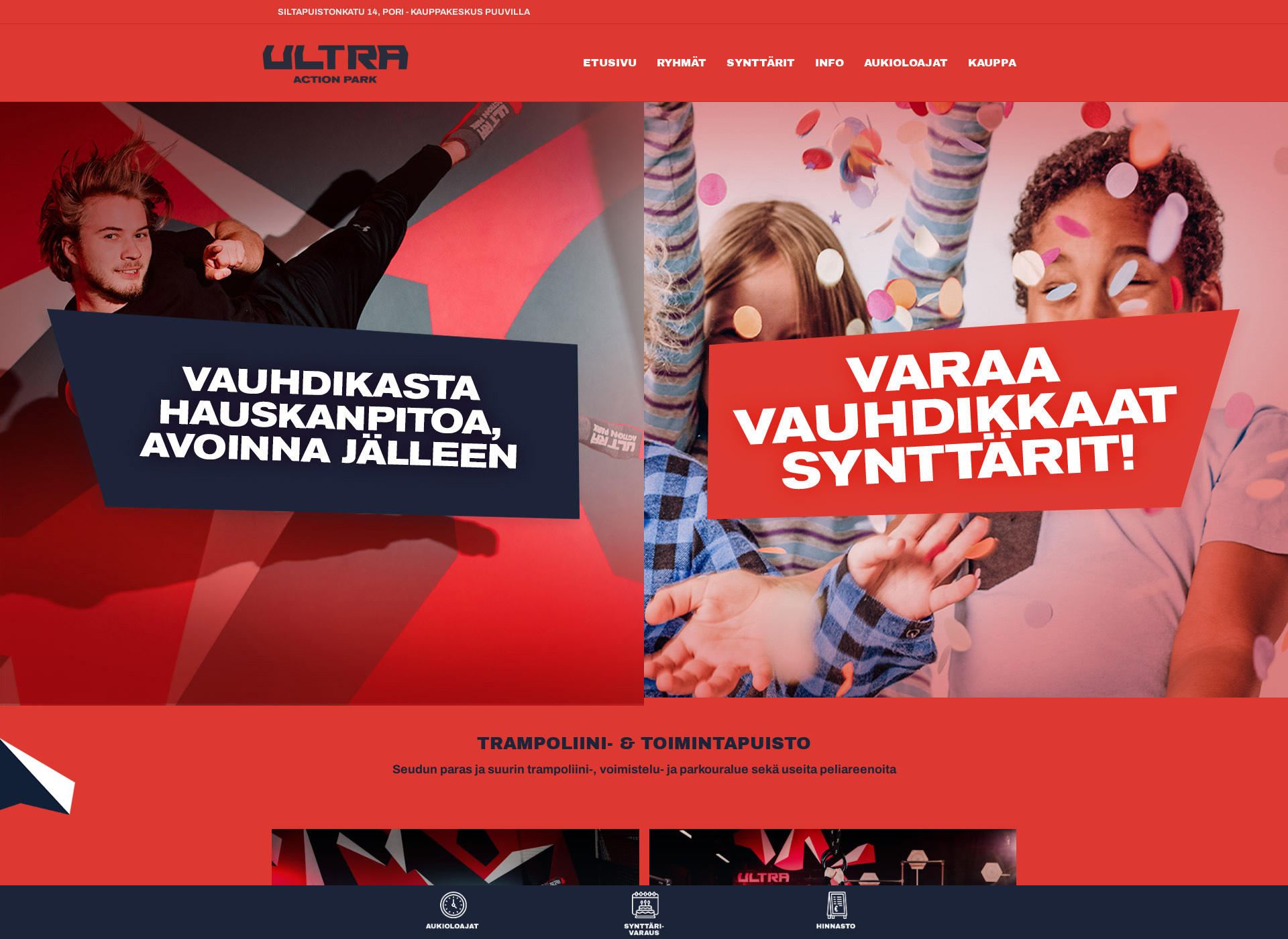 Skärmdump för ultrapark.fi
